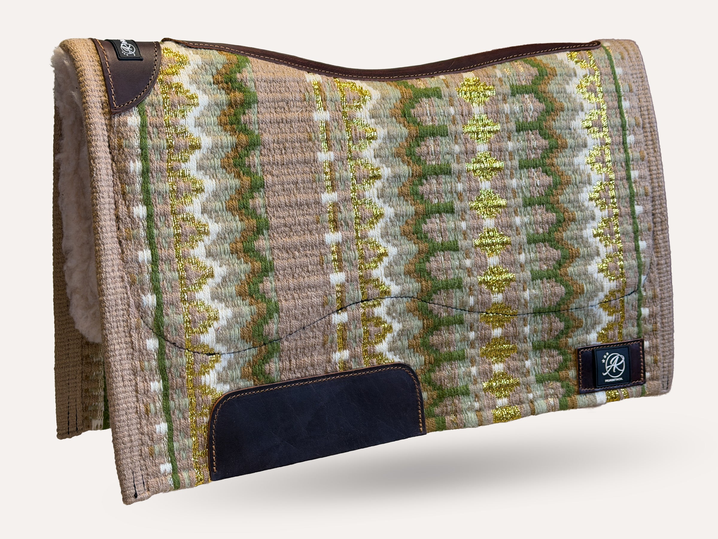 2in1 Show pad | Show Western | Gold & Green