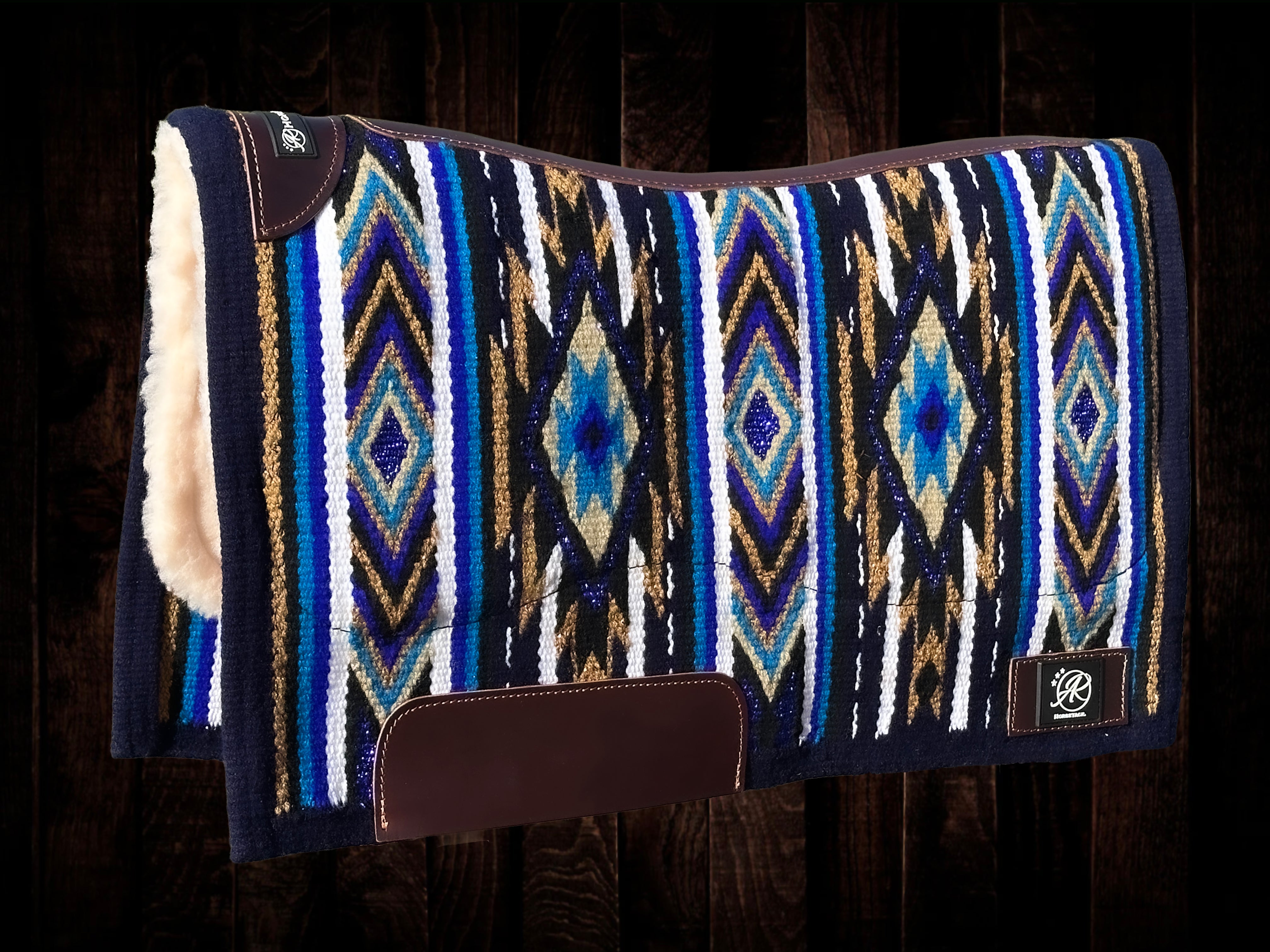 2in1 Show Pad | Ranch weave western | Blue