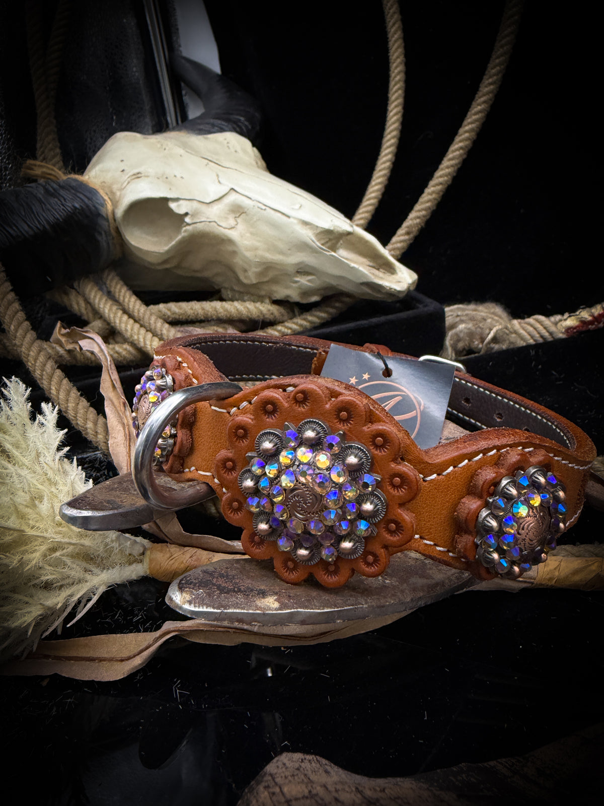 AR Dog Tack | Amber Shine | Western Collar | Size S