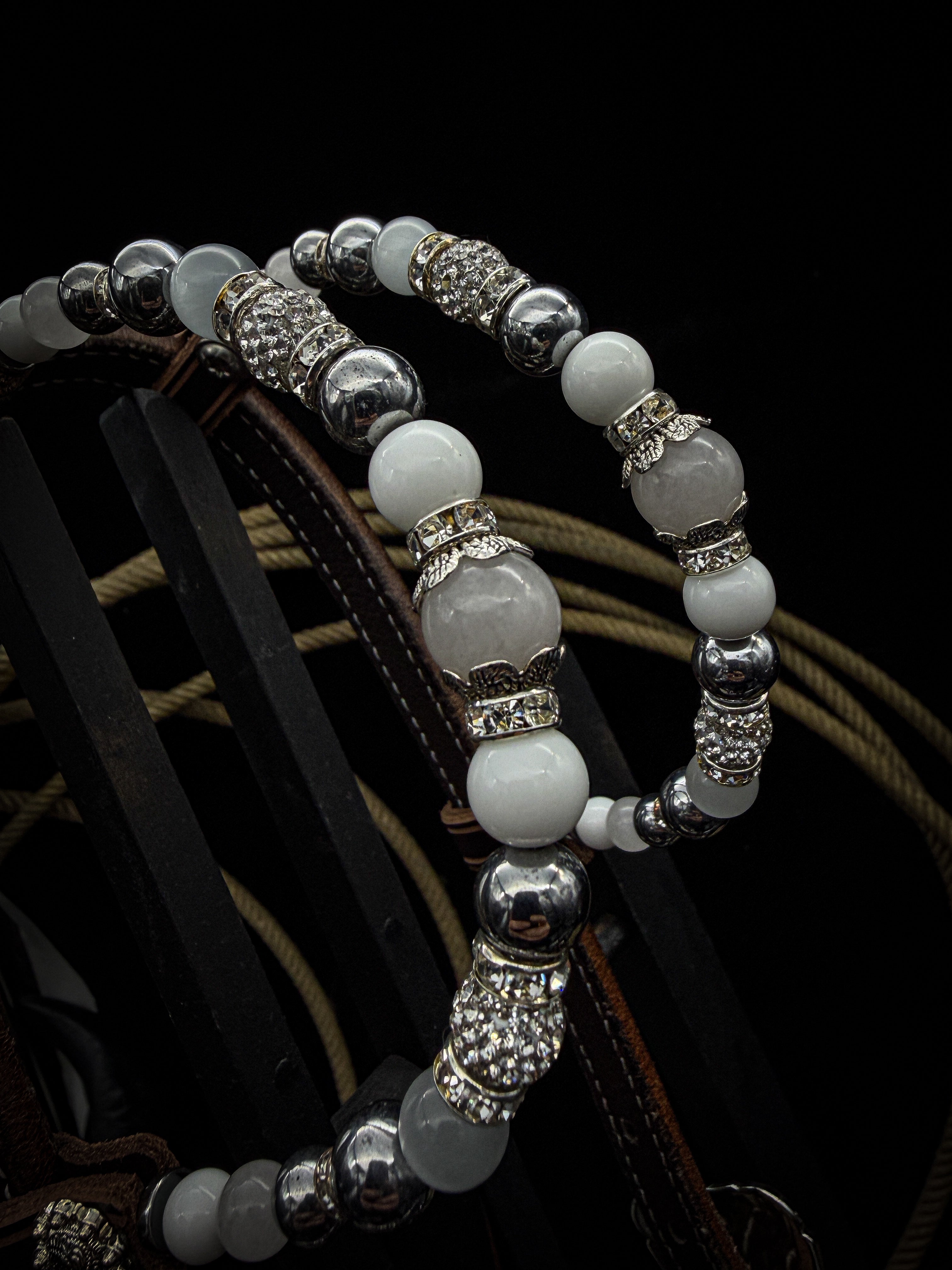 Premium | Westernhoofdstel | Dark Chestnut | Silver Shine