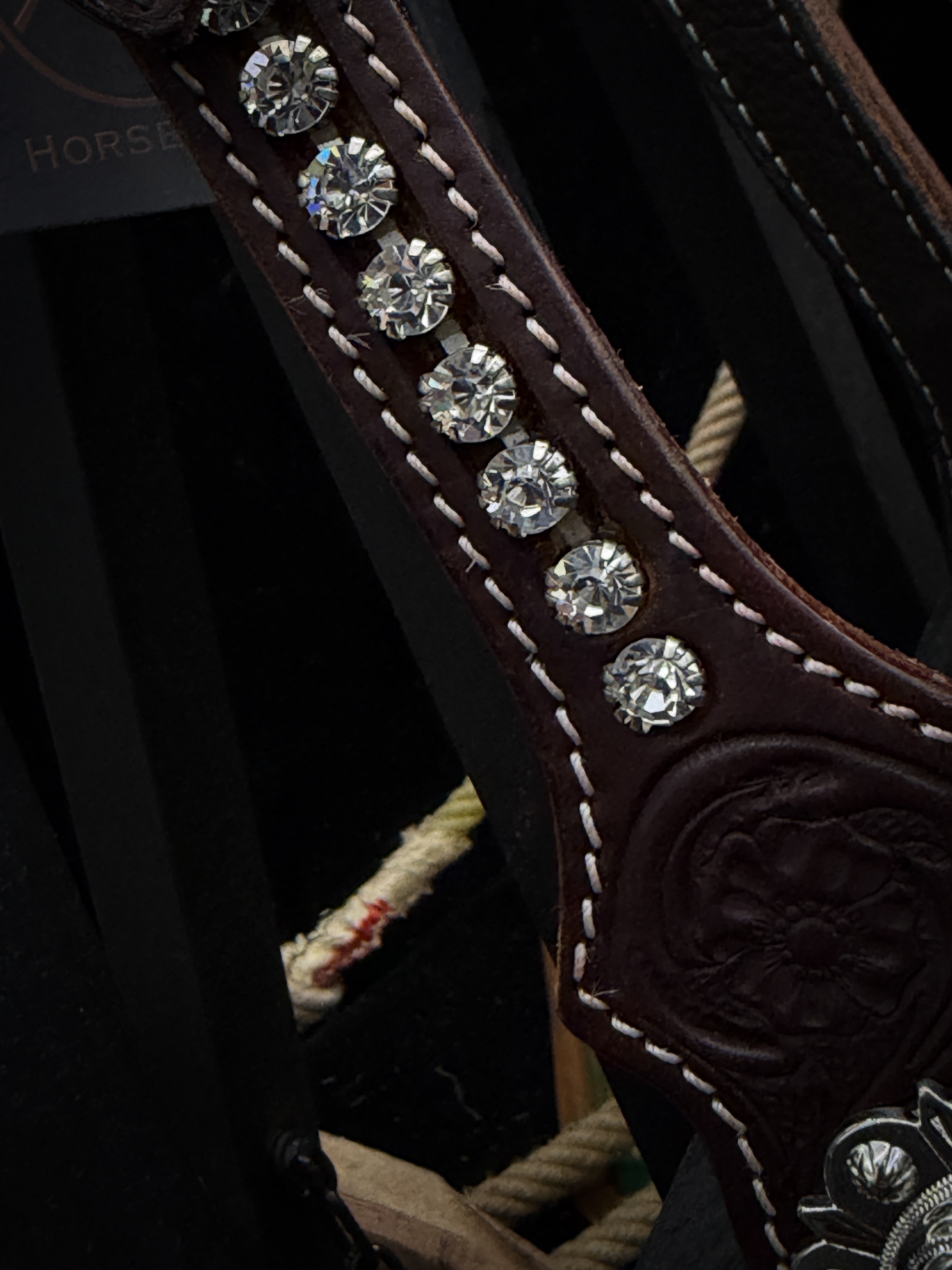 Premium | Westernhoofdstel | Dark Chestnut | Silver Shine -SOLD OUT