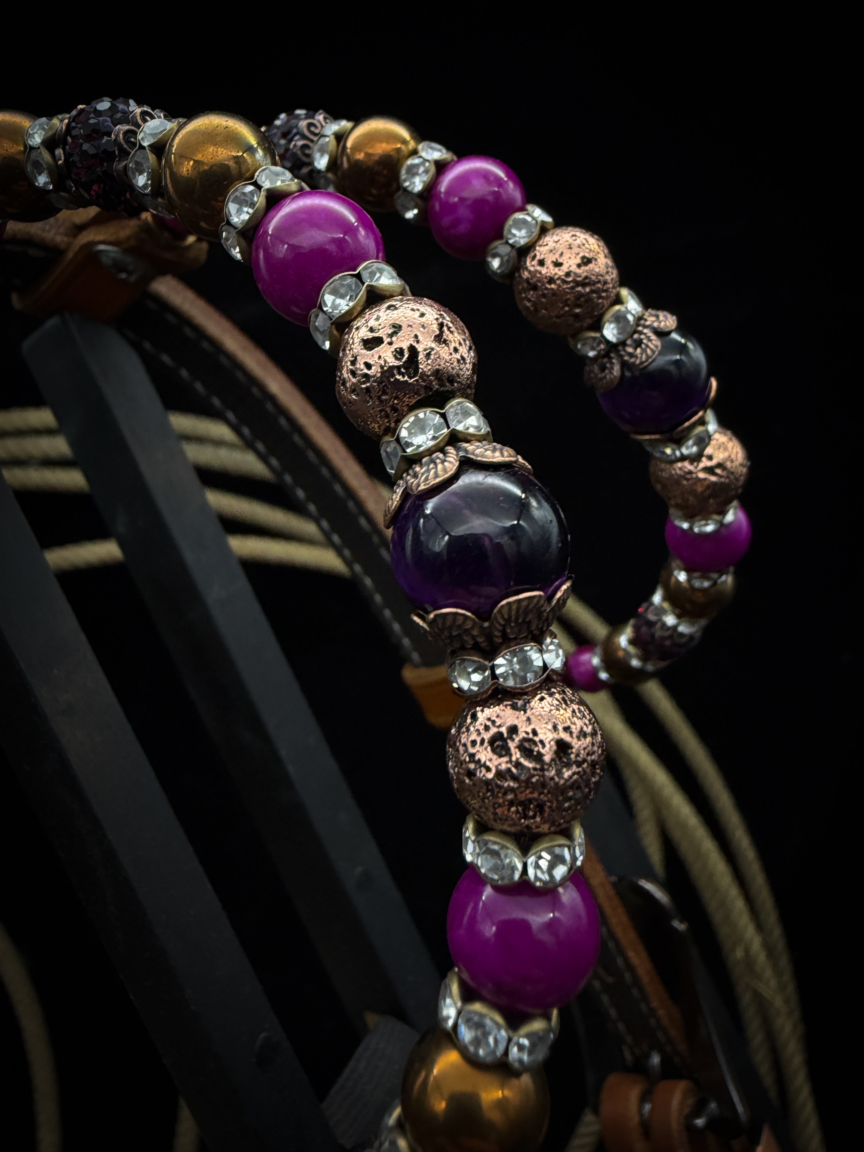 Premium | Westernhoofdstel | Antique Chestnut | Plum Shine