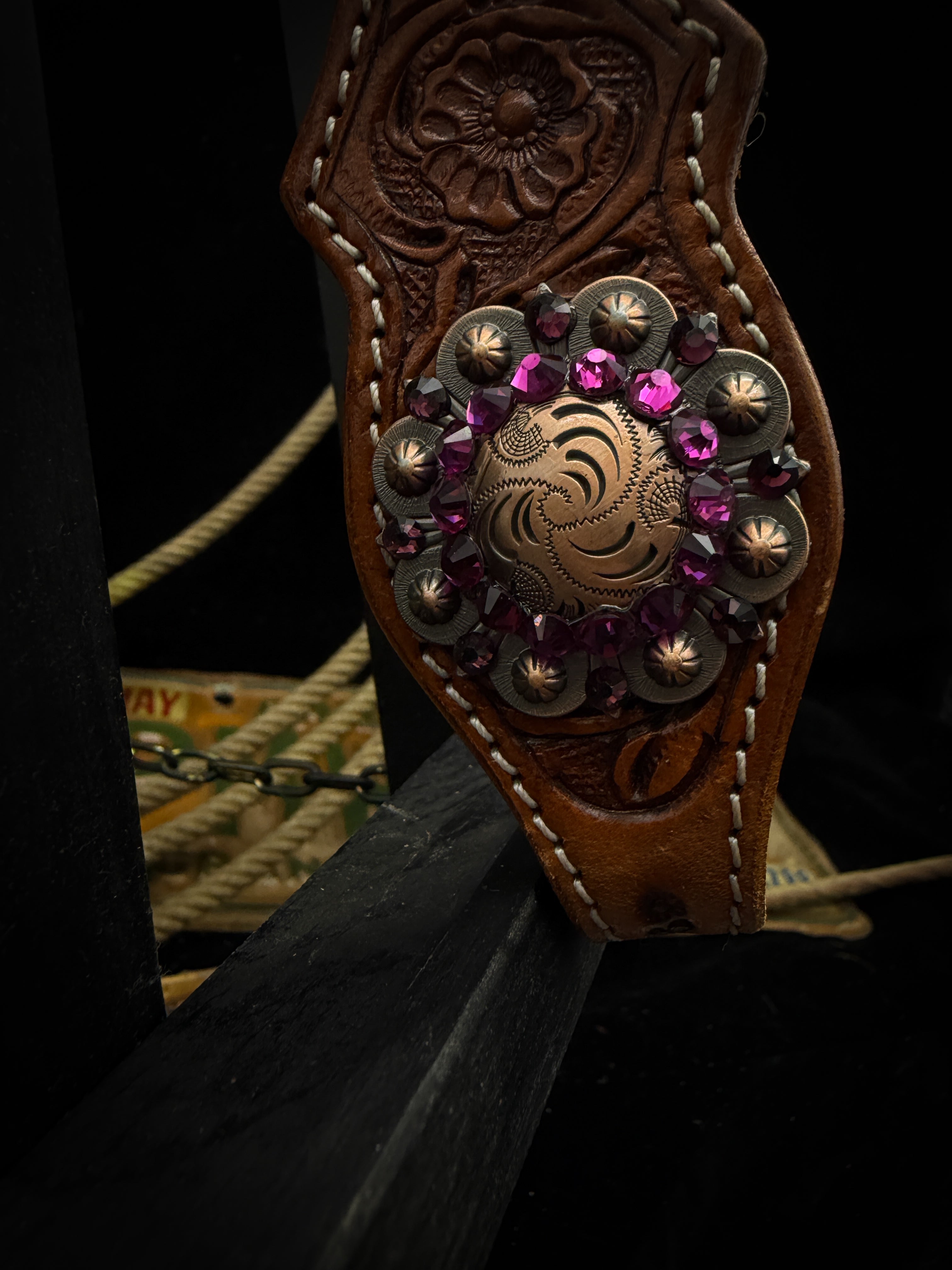 Premium | Westernhoofdstel | Antique Chestnut | Plum Shine