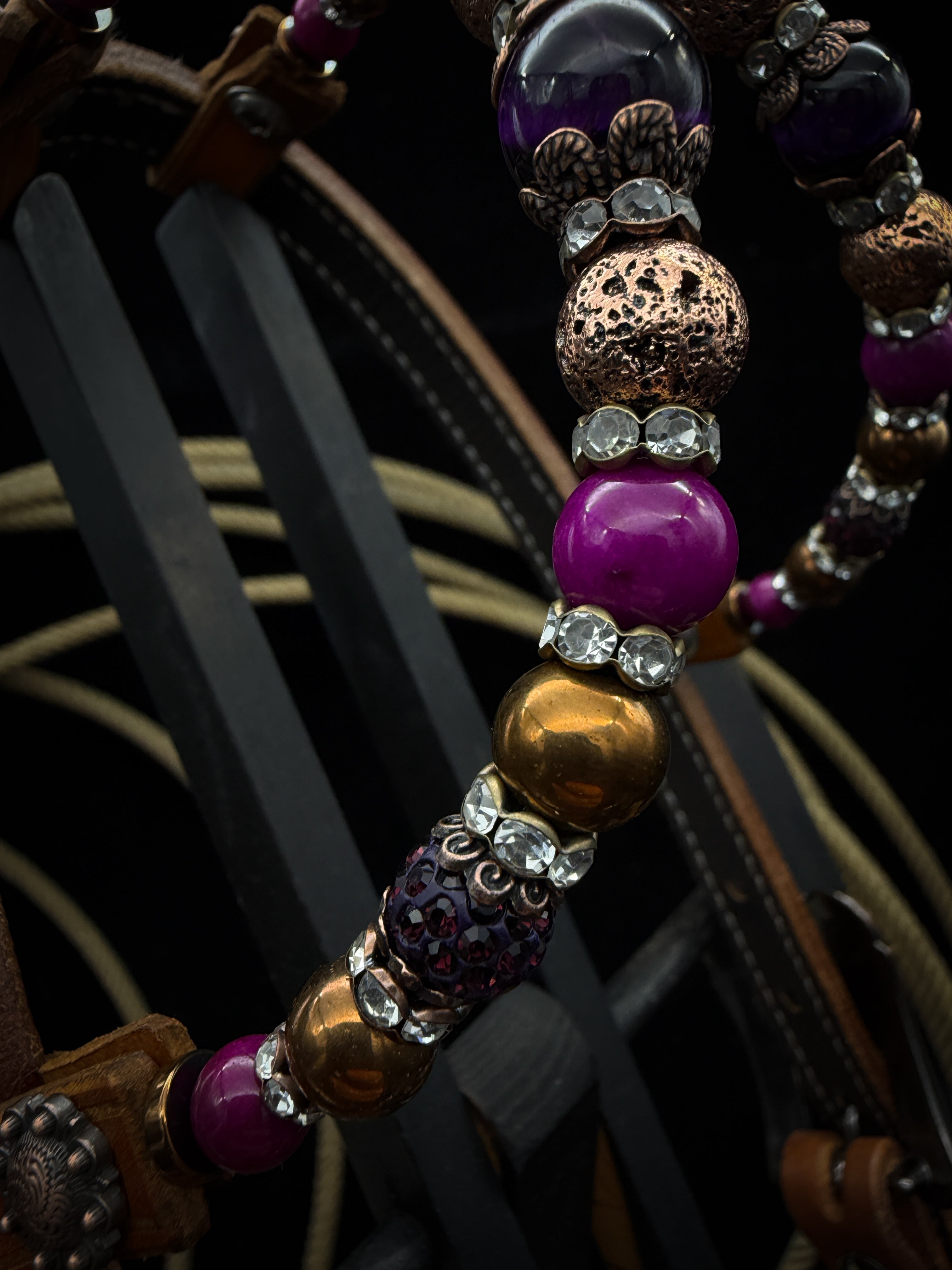 Premium | Westernhoofdstel | Antique Chestnut | Plum Shine