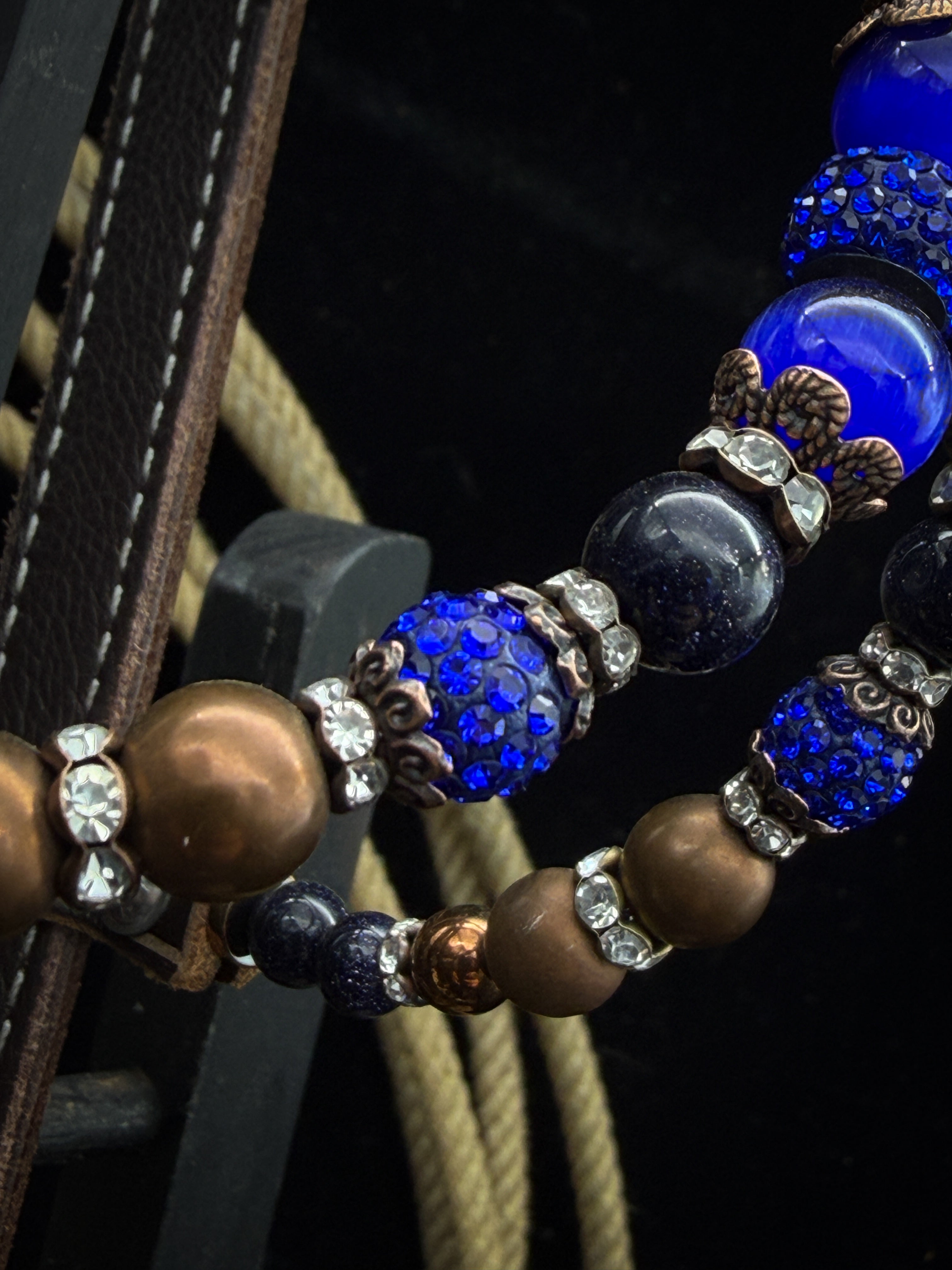 Premium | Westernhoofdstel | Dark Brown | Blue Ember Steel