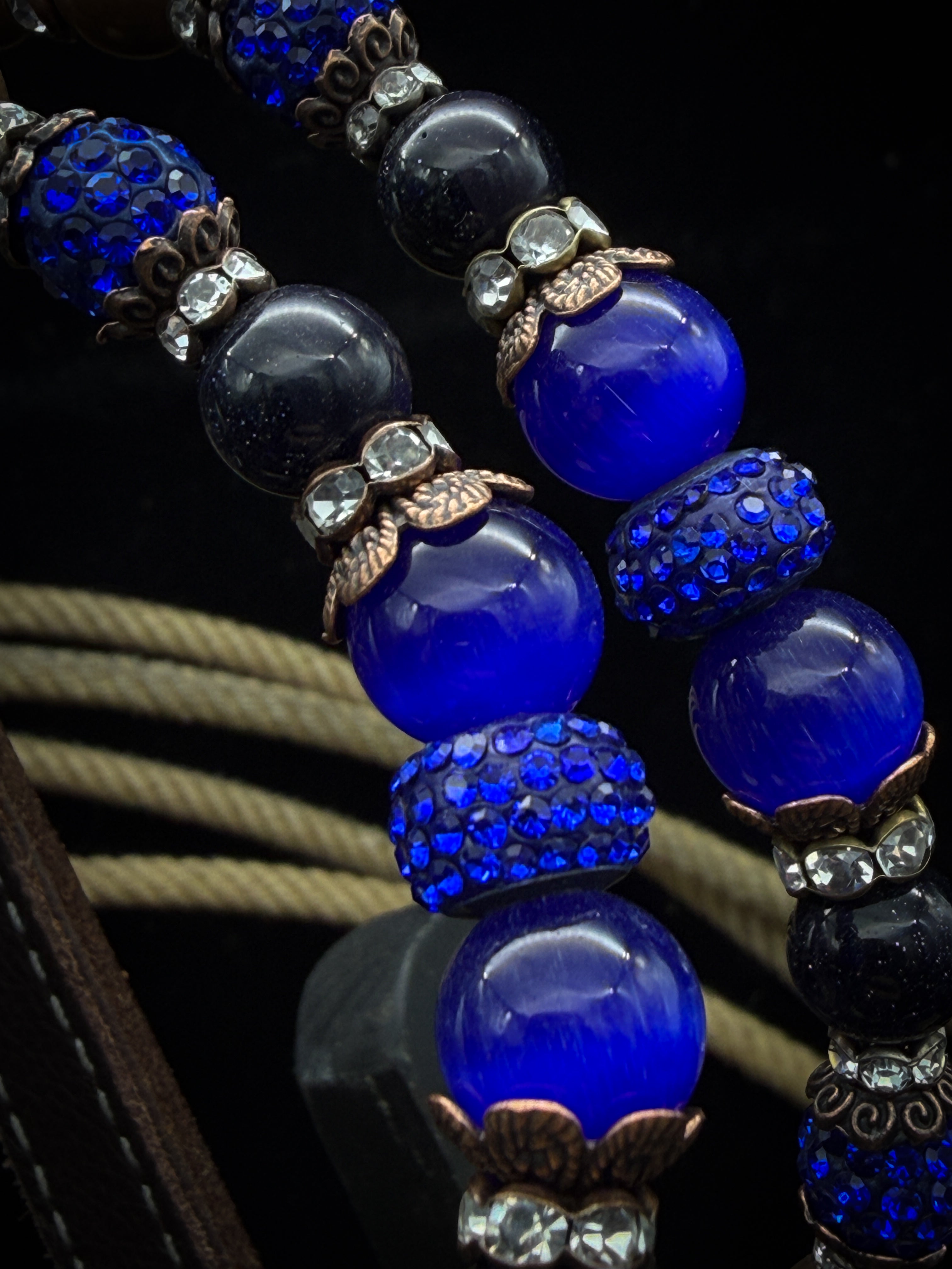 Premium | Westernhoofdstel | Dark Brown | Blue Ember Steel