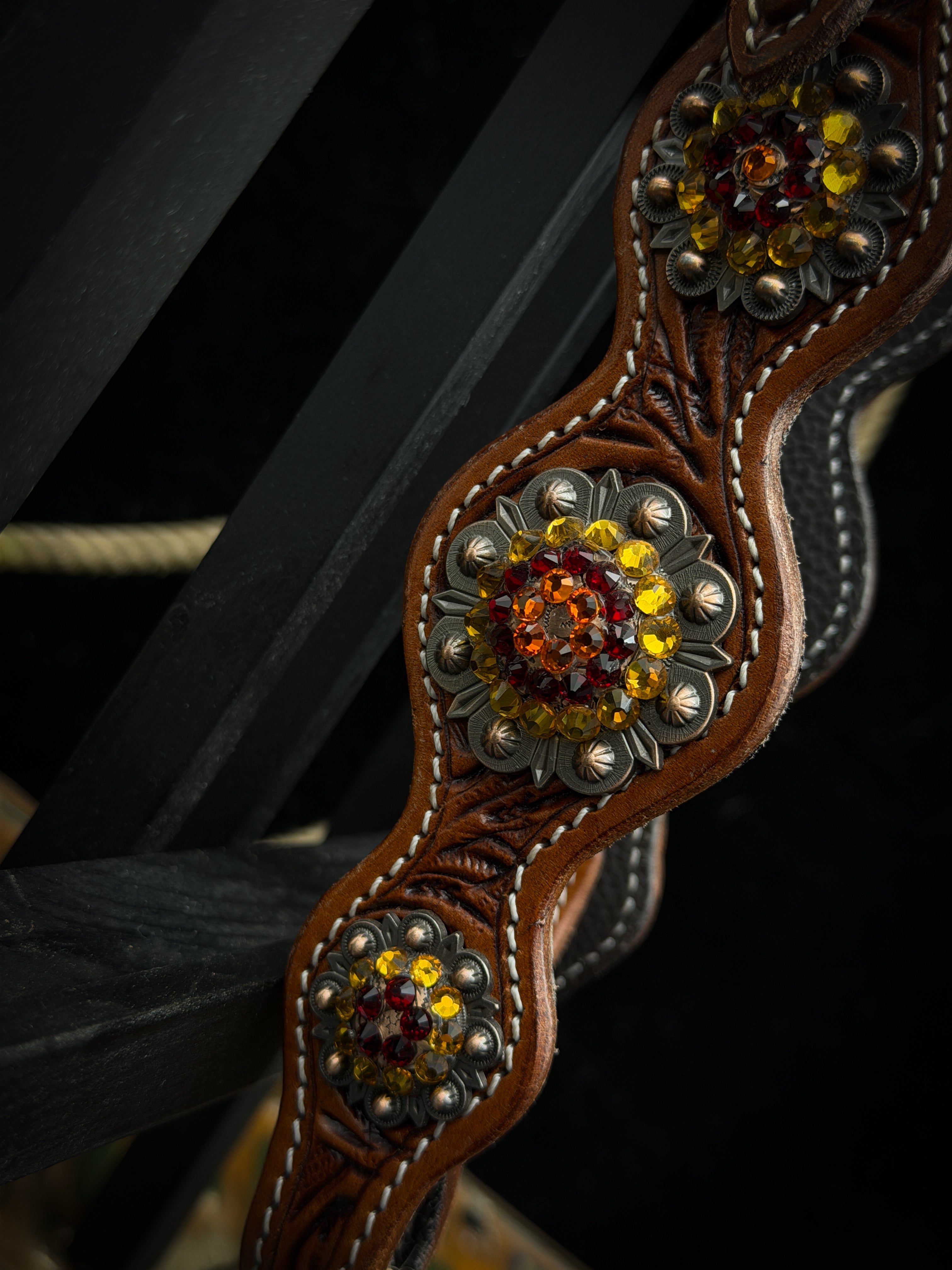 Premium | Westernhoofdstel | Antique Chestnut | Sunset Ember
