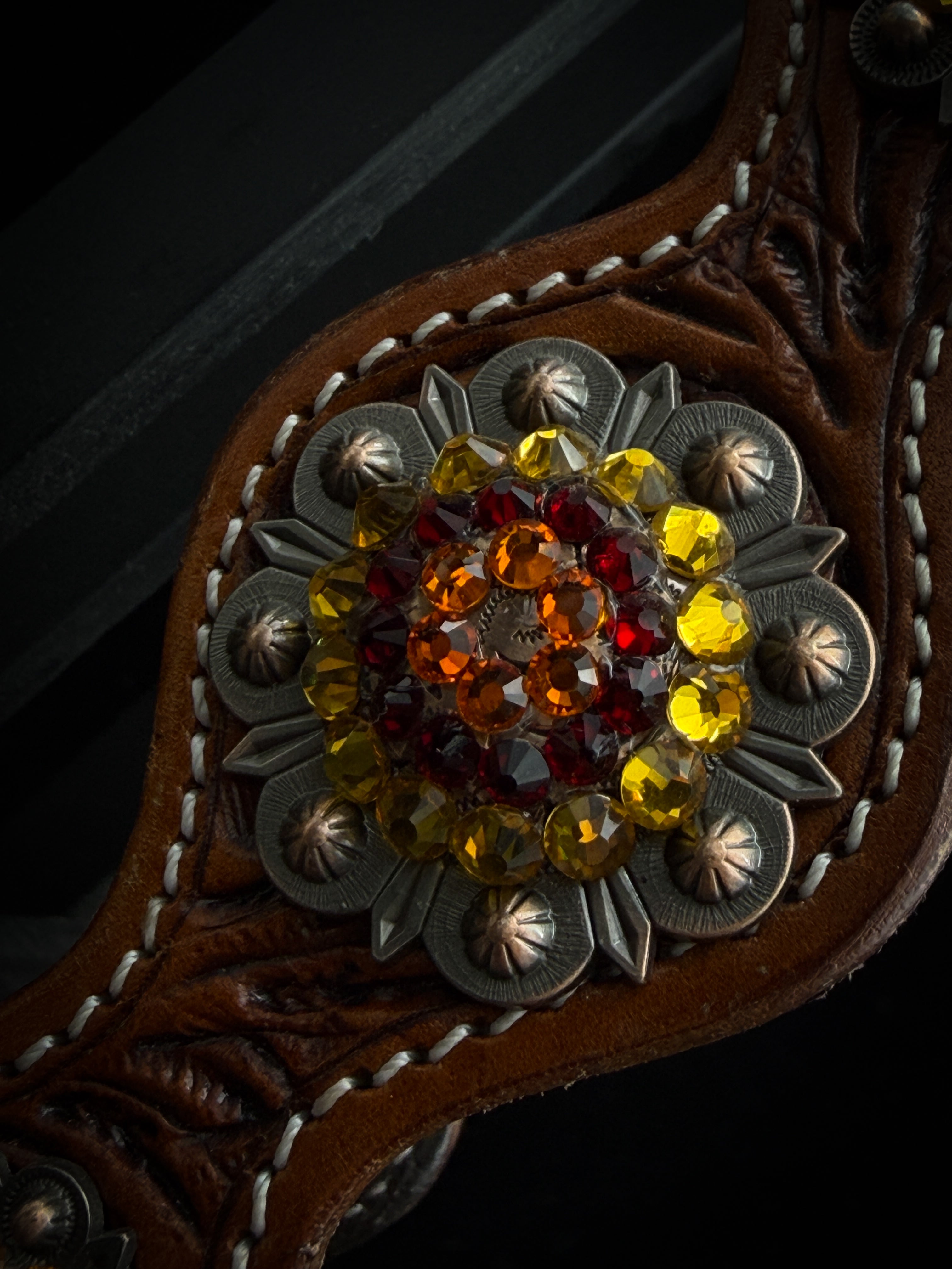Premium | Westernhoofdstel | Antique Chestnut | Sunset Ember
