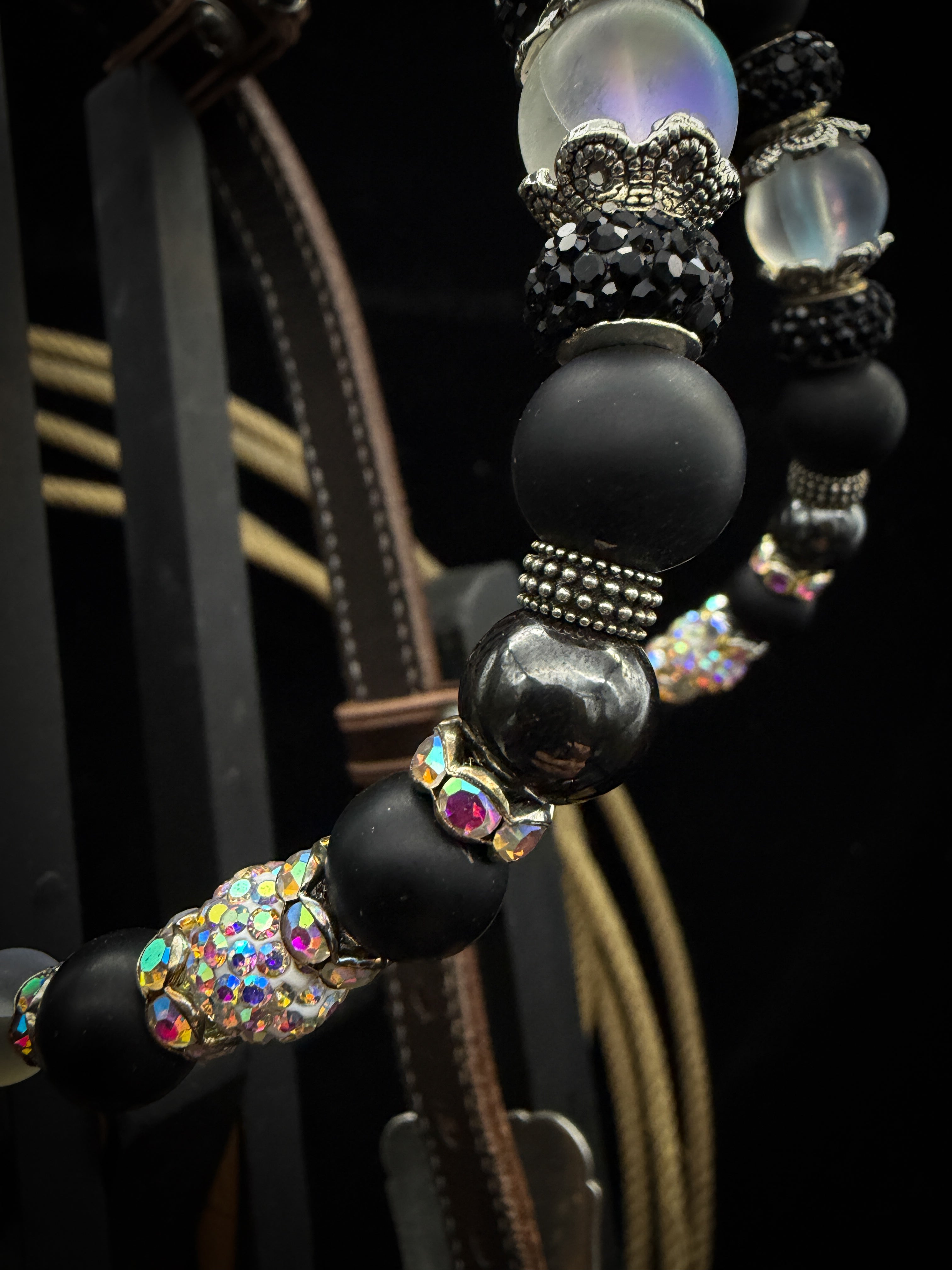 Premium | Westernhoofdstel | Dark brown | Black Aurora -SOLD OUT