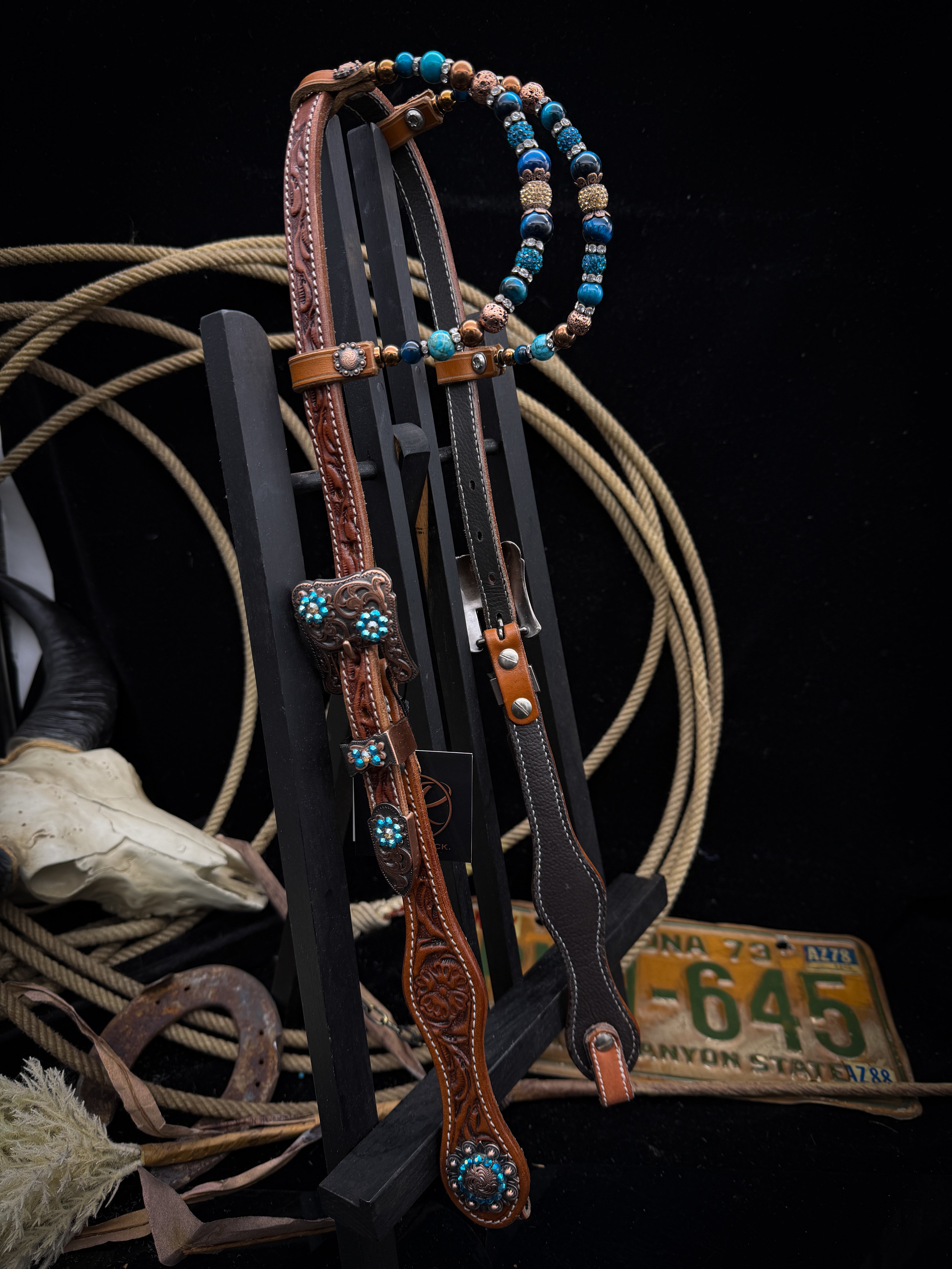 Premium | Copper Canyon | Antique Chestnut Western Hoofdstel