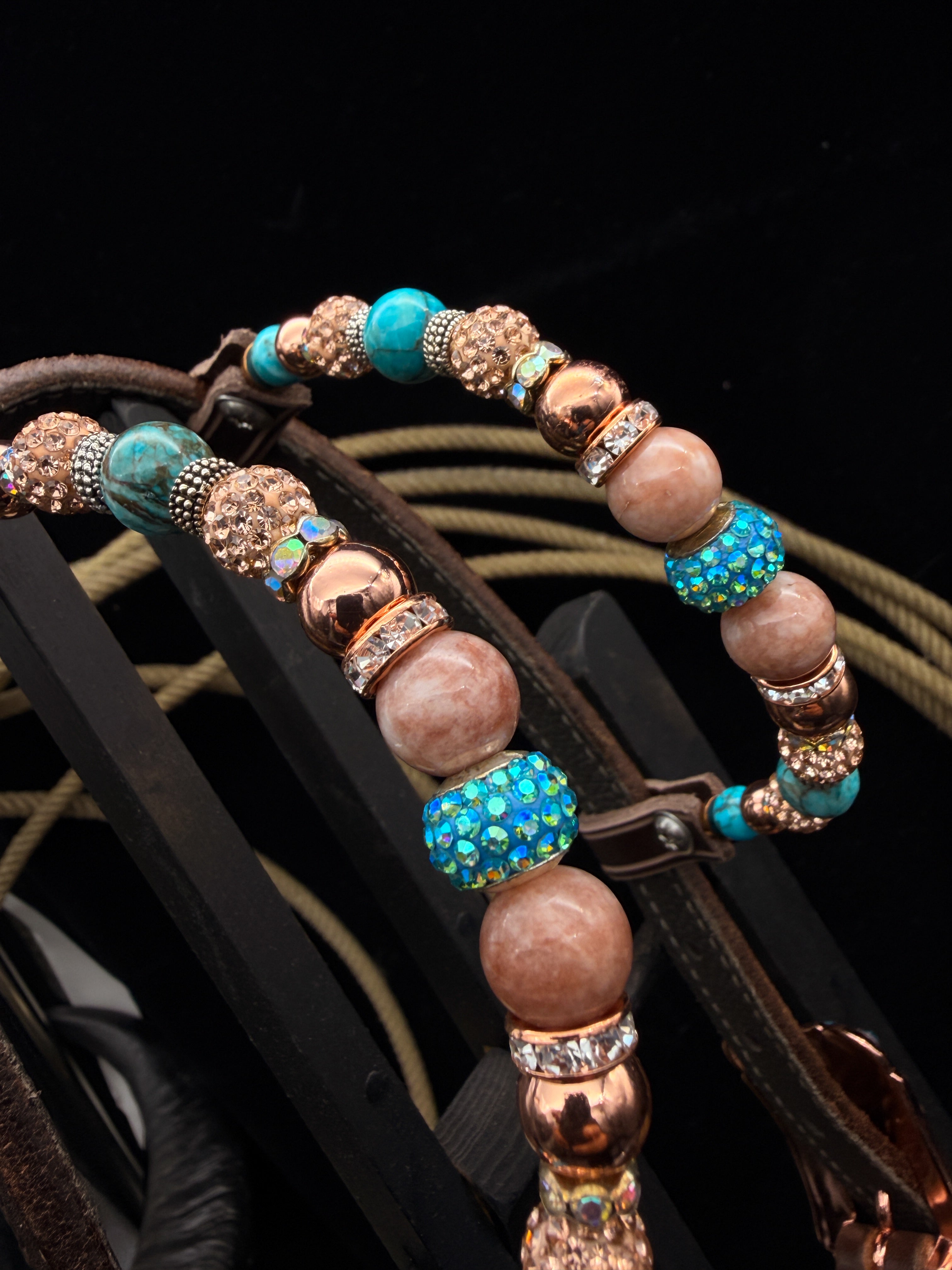 Premium | Desert Bloom | Dark Brown Western Hoofdstel