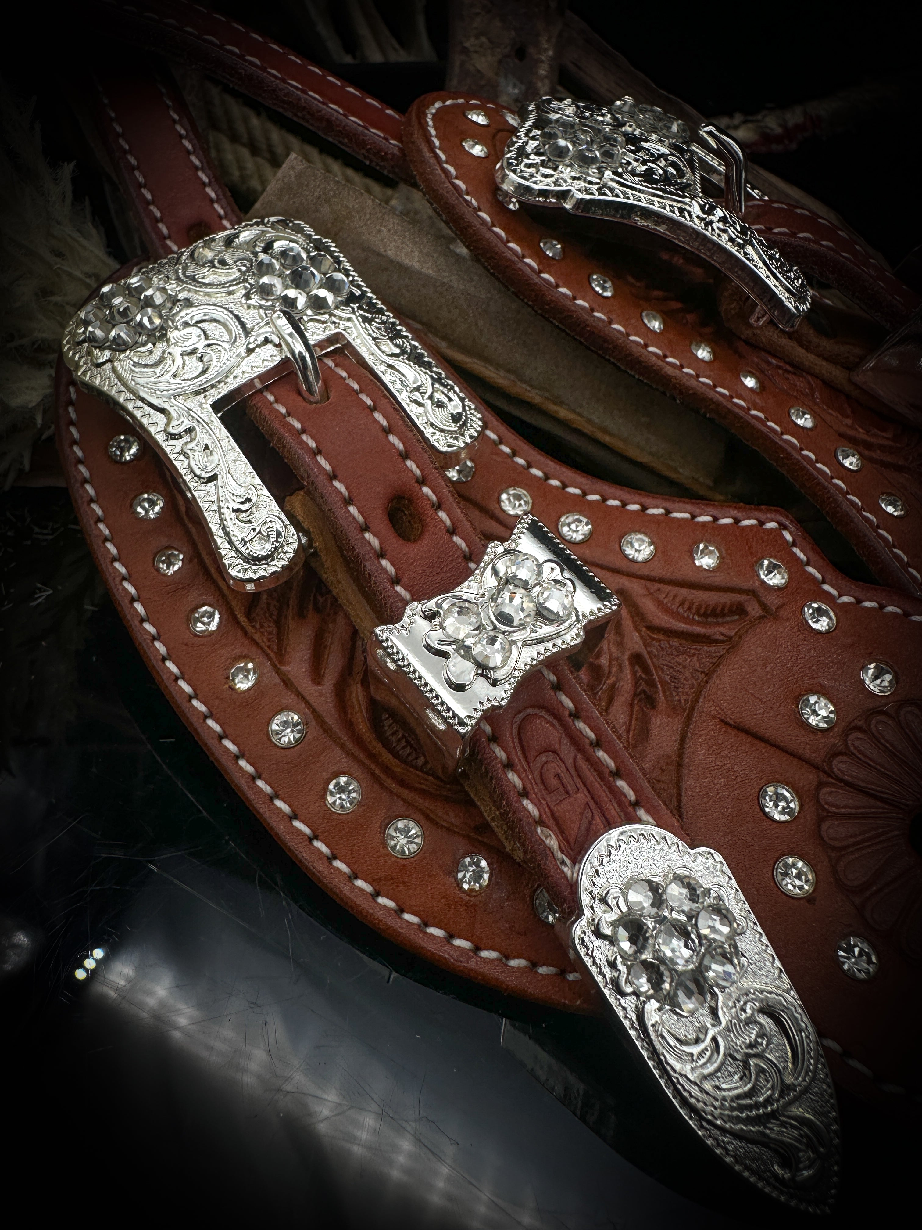 Premium | Western spurstraps | Silver