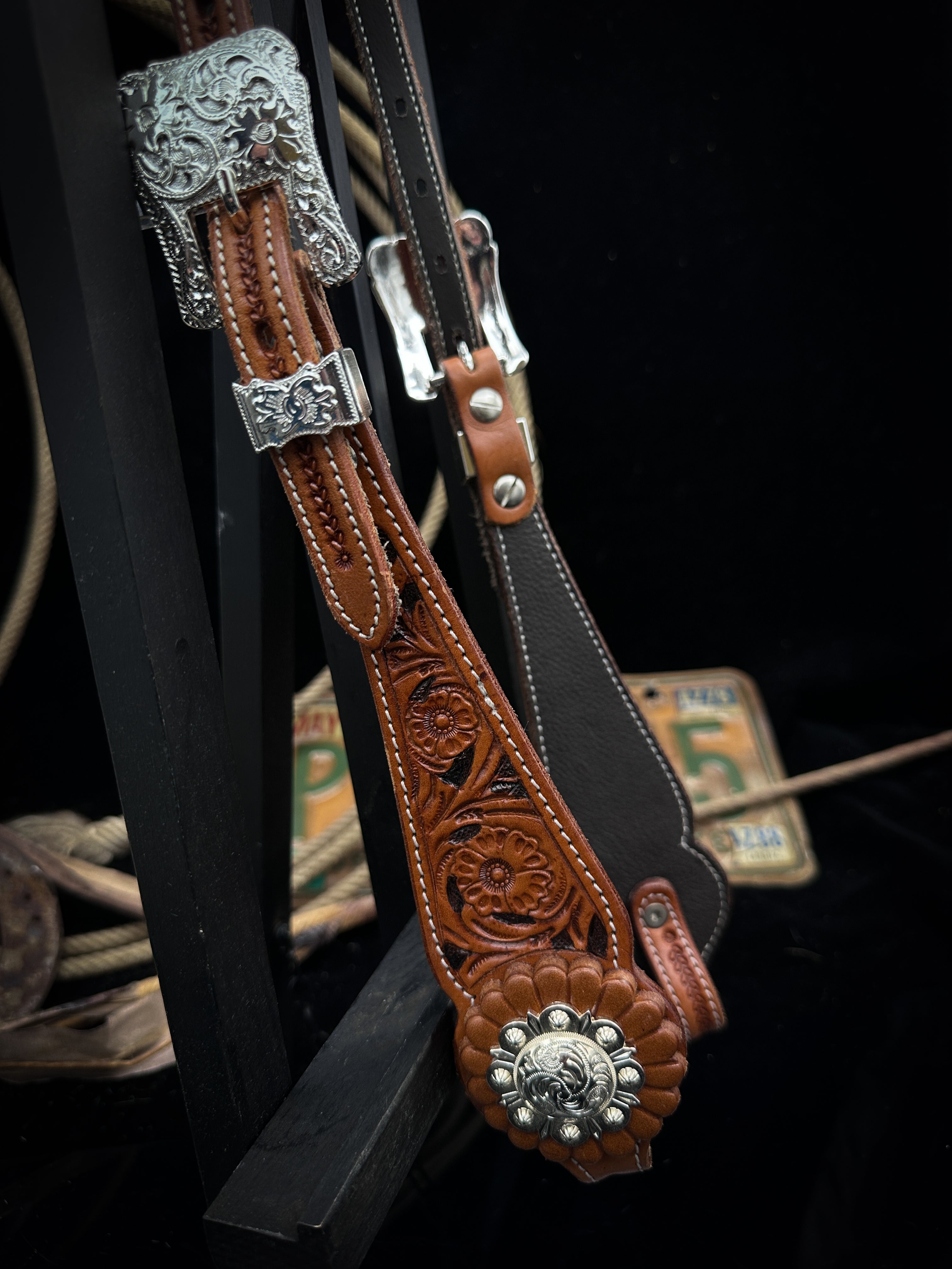 Premium | Western hoofdstel | Desert Coral Silver