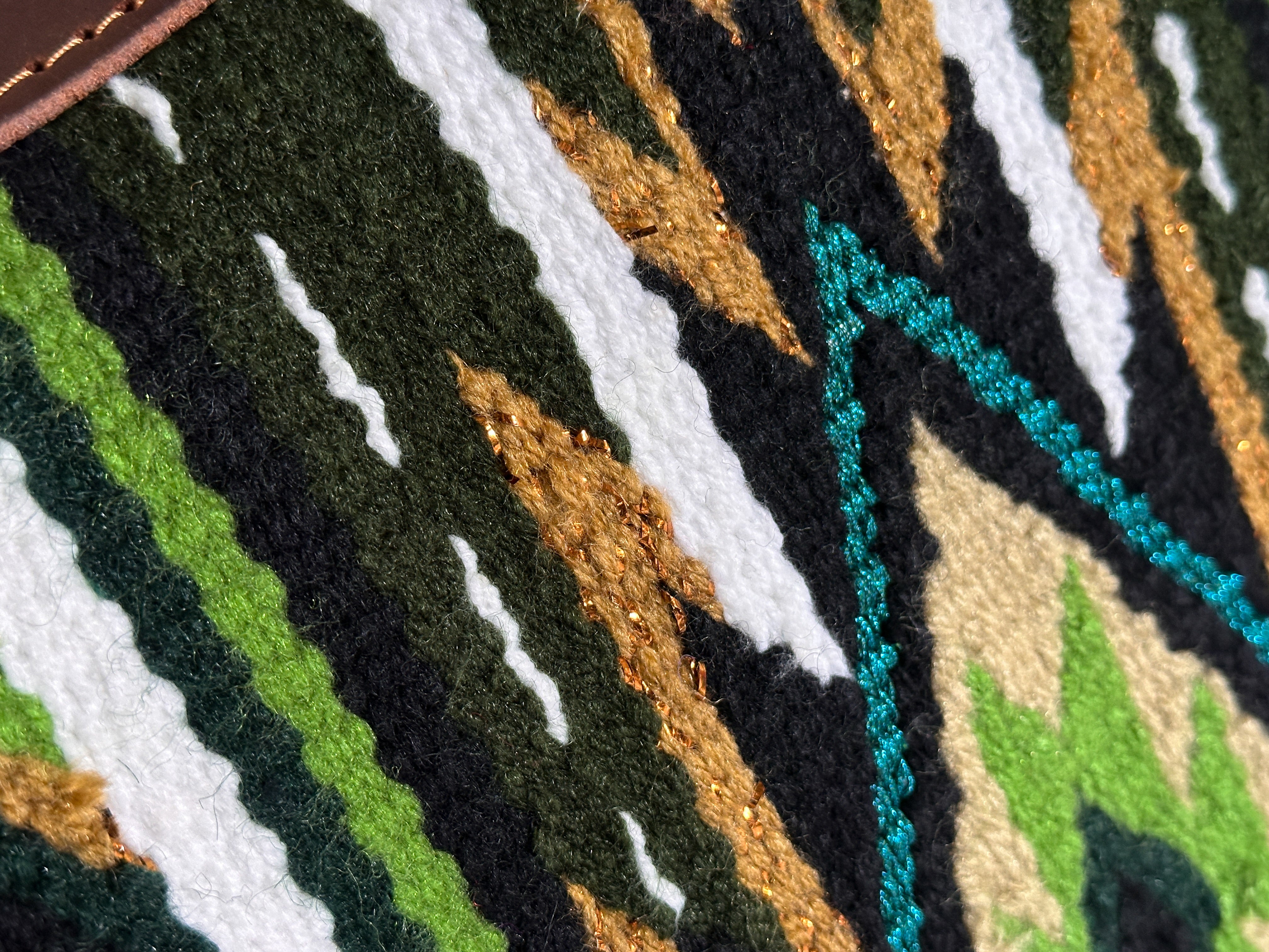 2in1 Show Pad | Ranch weave western | Forest green petrol