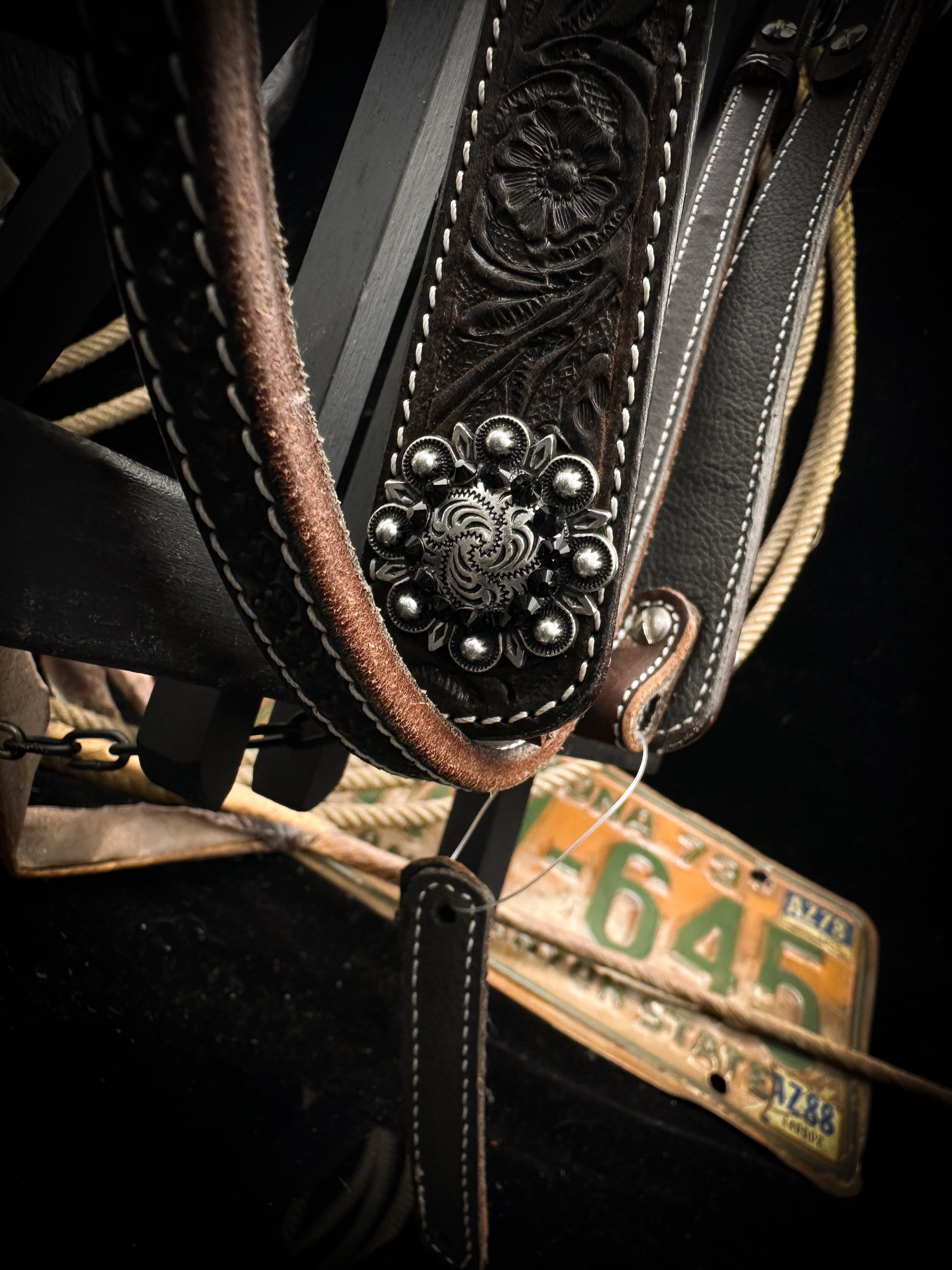 Premium | Anatomisch western hoofdstel | Perfect Black