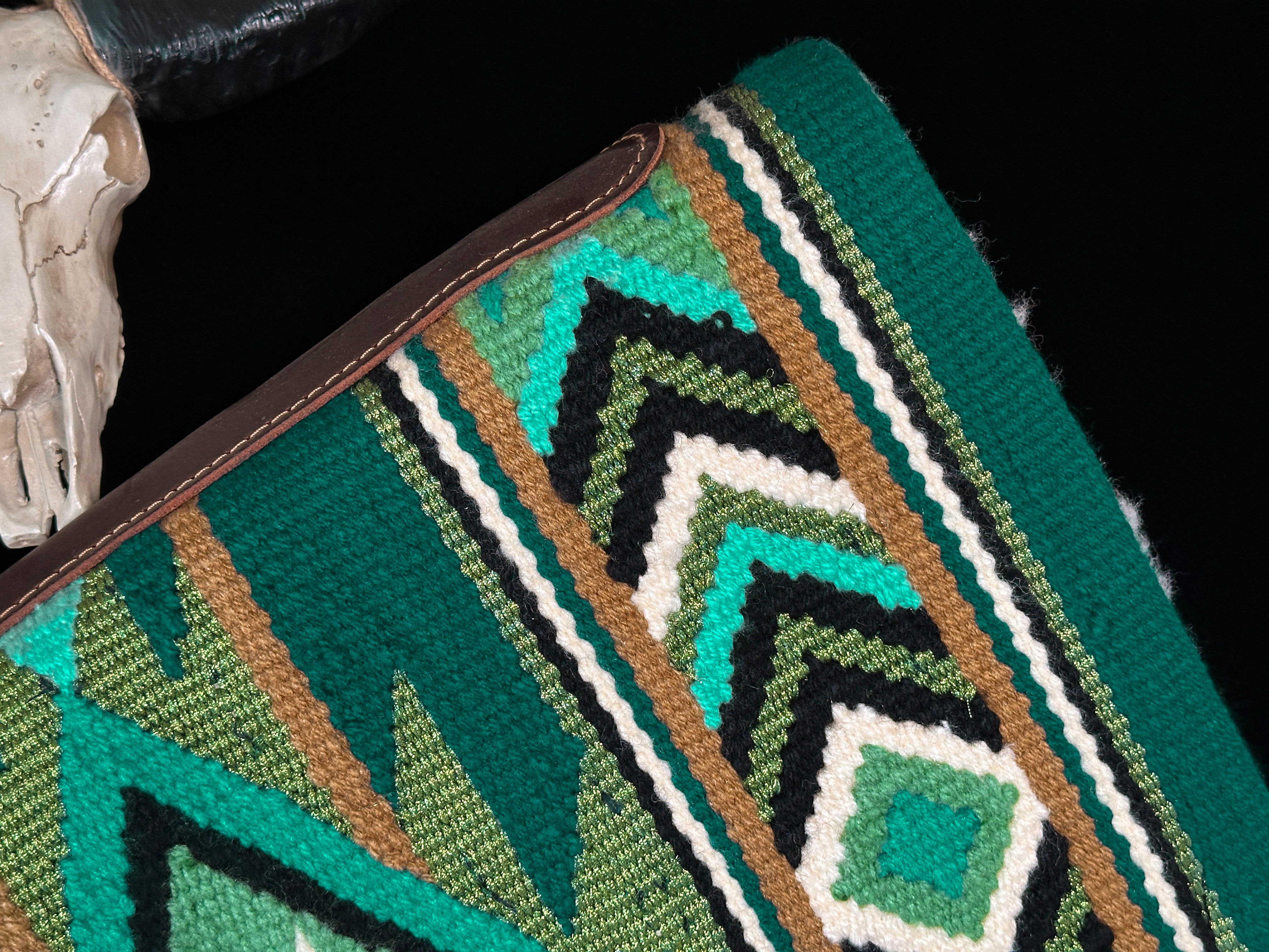 2in1 Show Pad |Diamond shape Petrol Green | Western