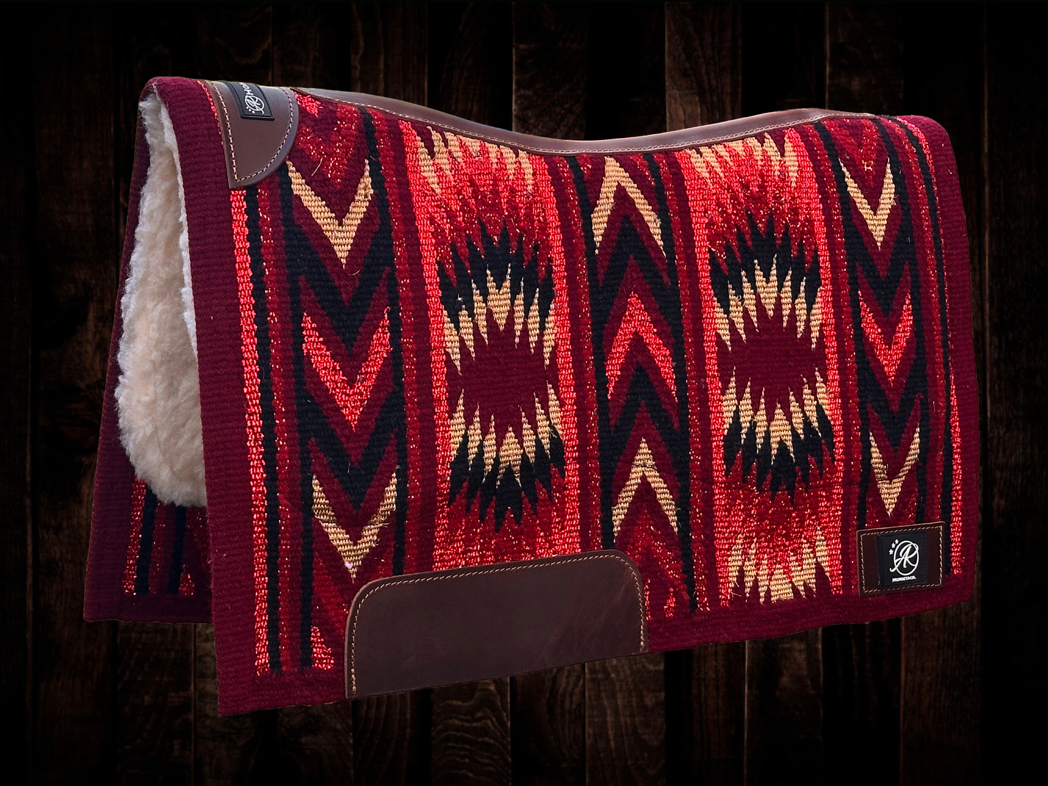 2in1 Show Pad | Ranch weave western | Bright Red