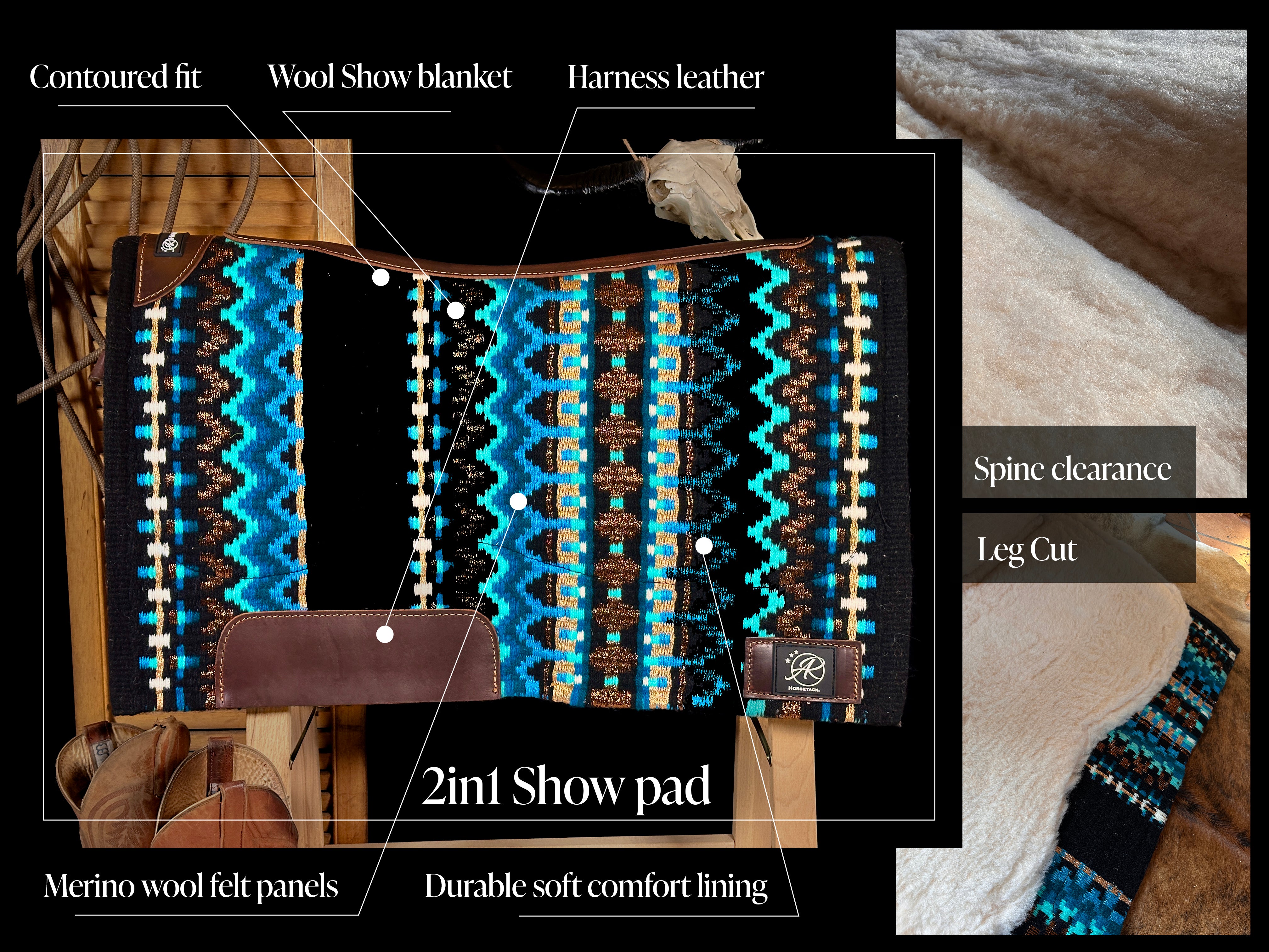 2in1 Show Pad | Ranch green | Western