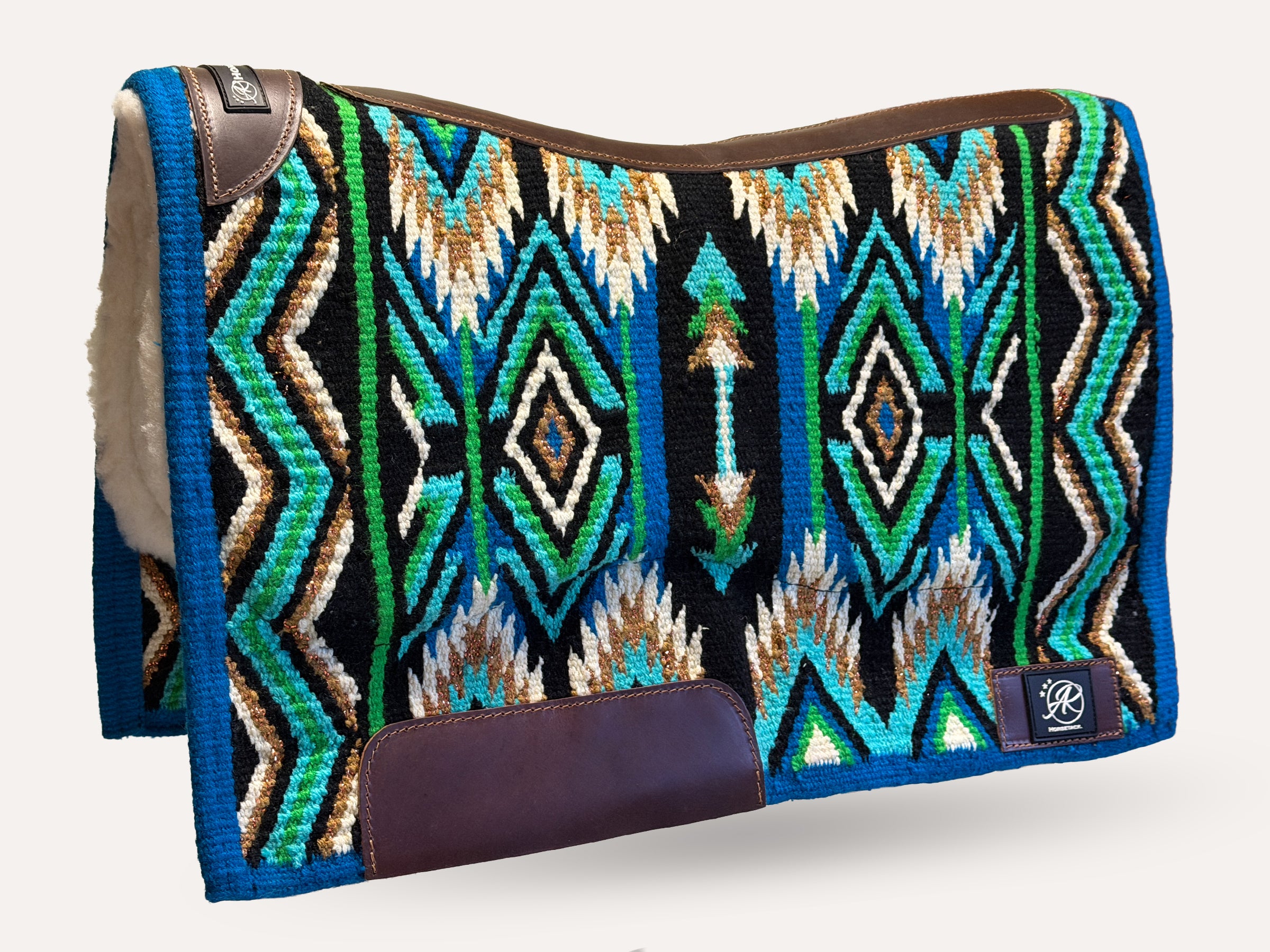 2in1 Ranch | contoured western pad | Blue Green Badlands
