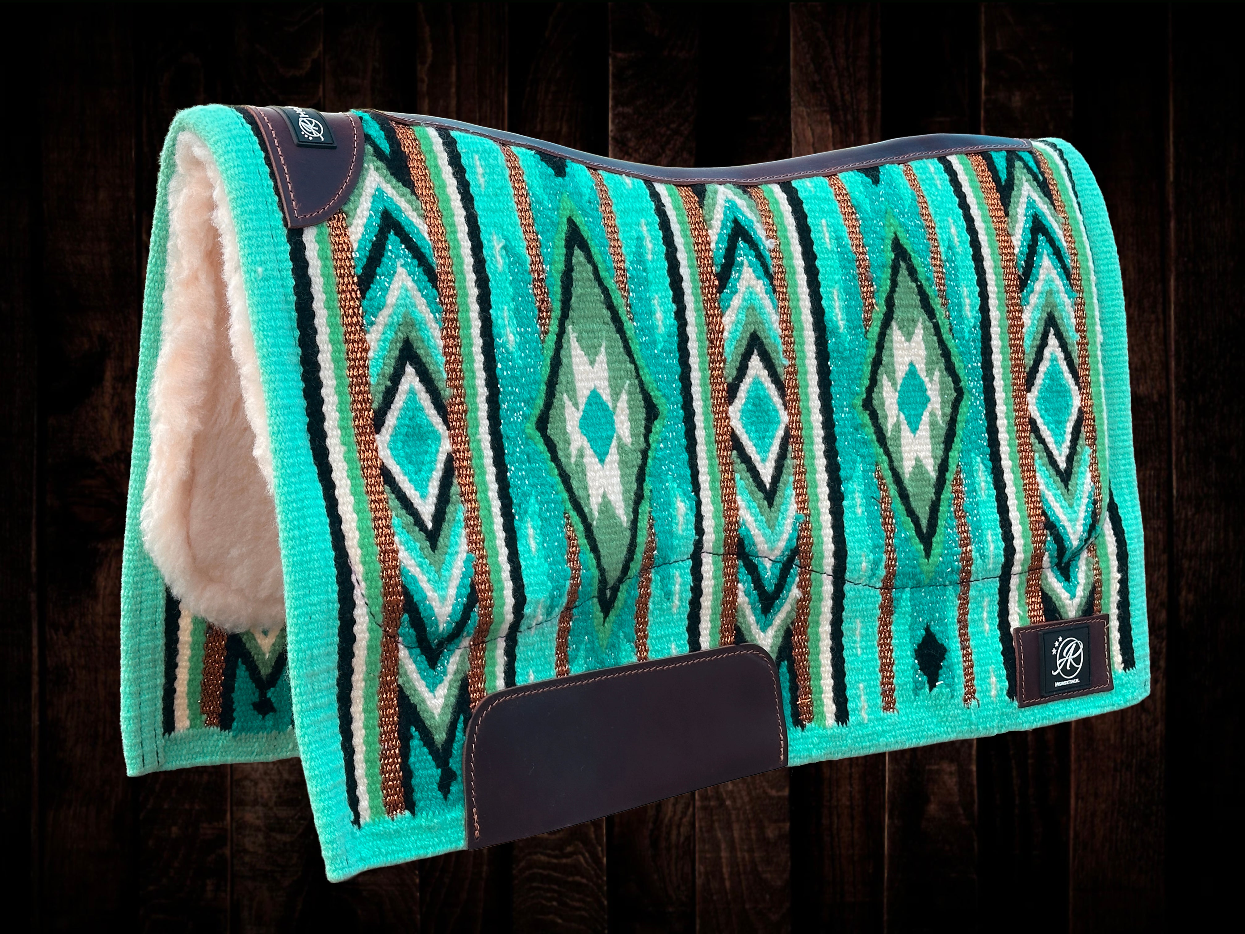 2in1 Show Pad | Ranch weave western | Soft Turkoois