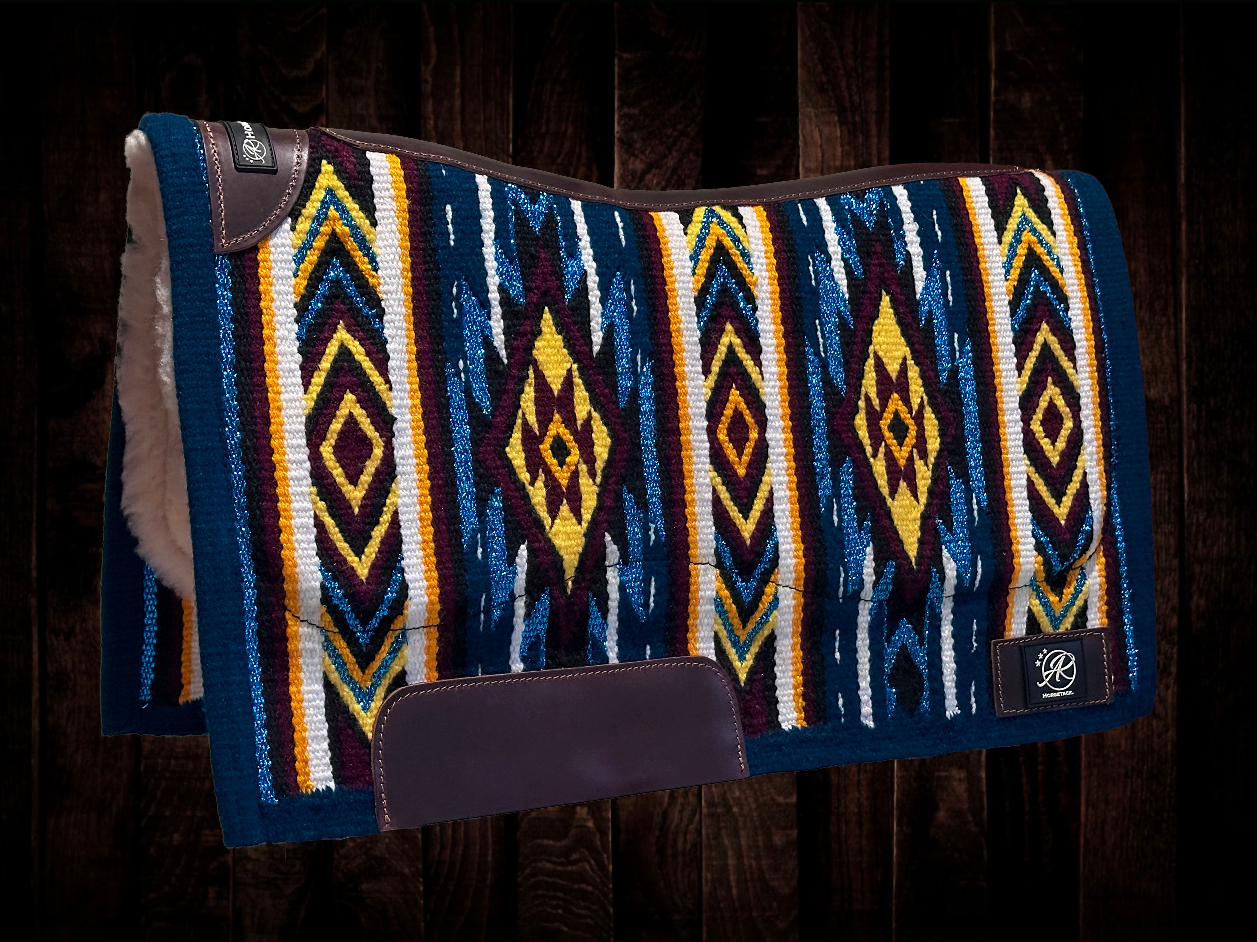 2in1 Show Pad | Ranch weave western | Orange & Blue