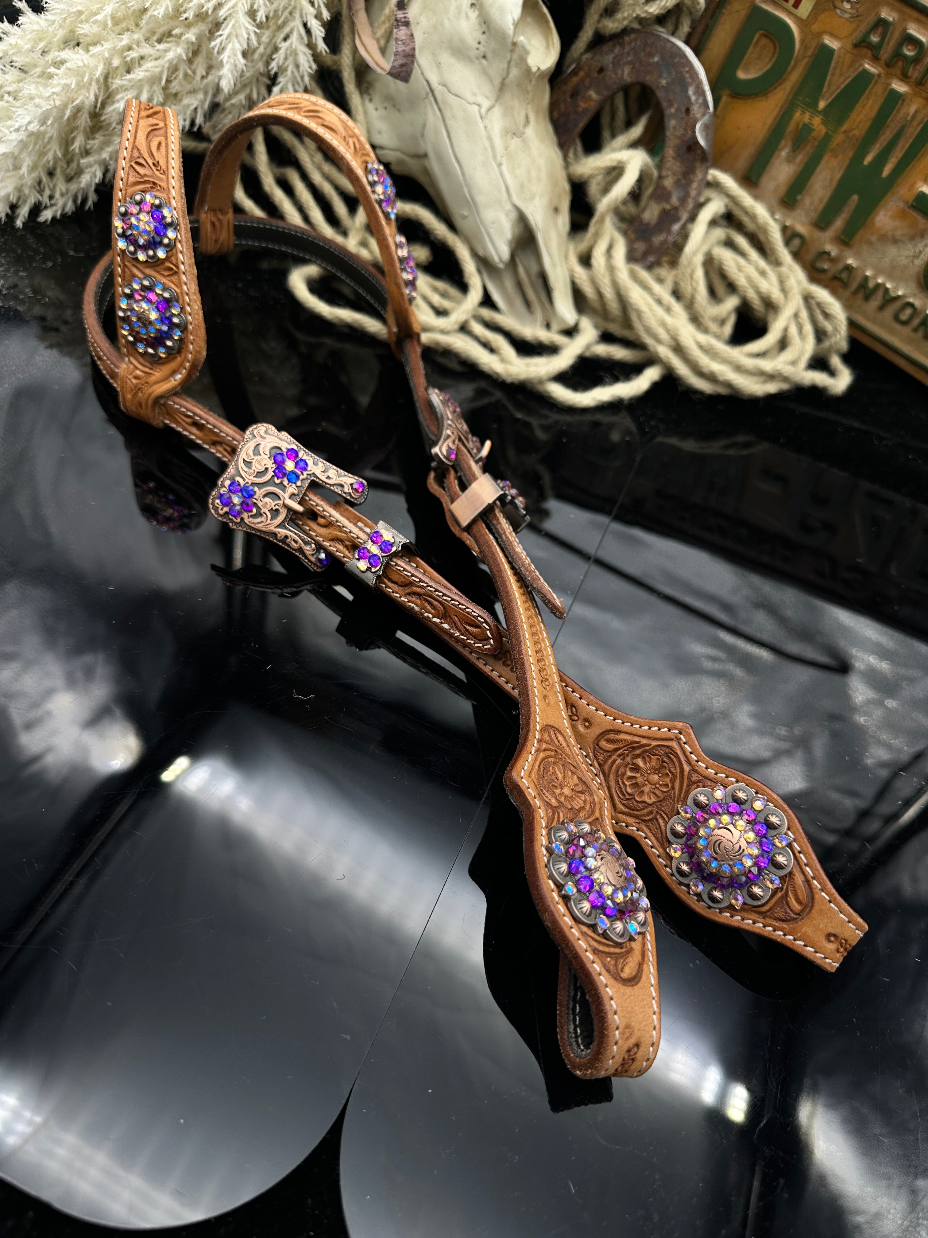 Premium | Russet western Hoofdstel – Galaxy Edition