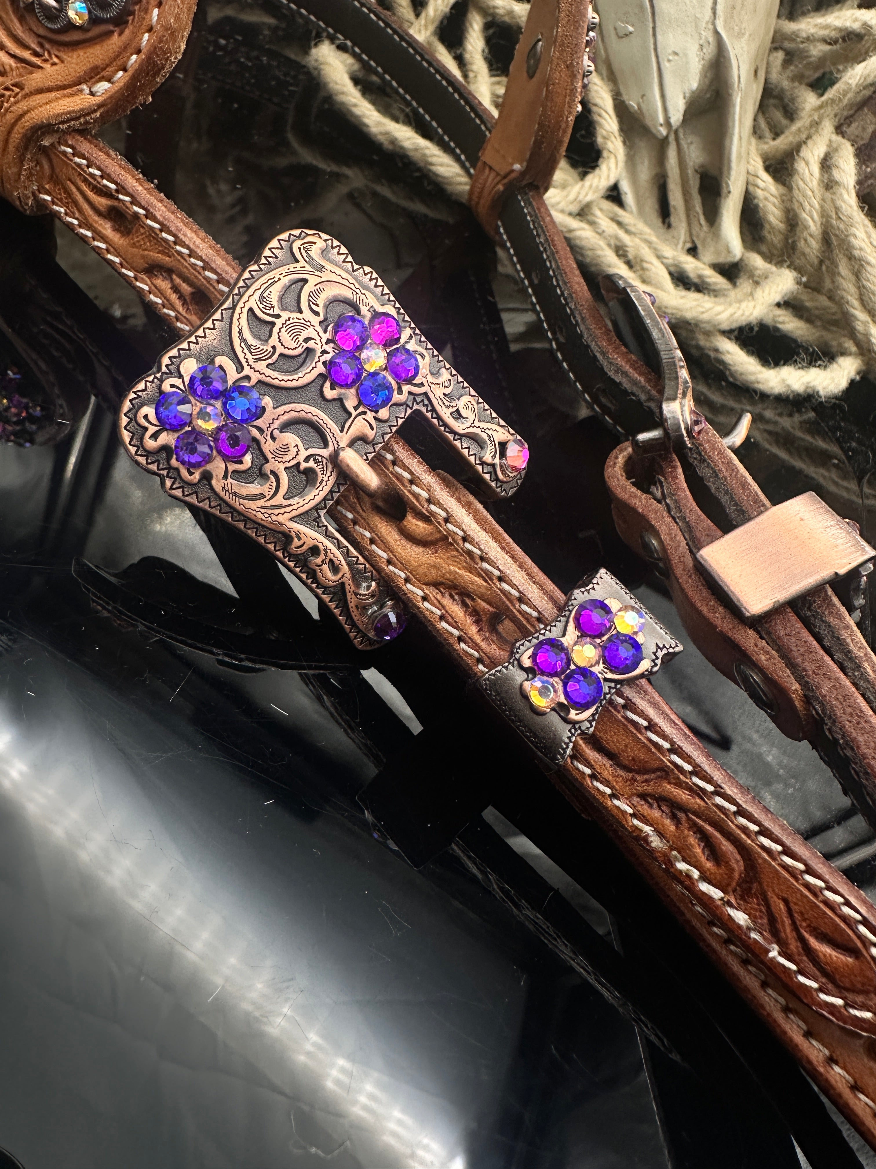 Premium | Russet western Hoofdstel – Galaxy Edition