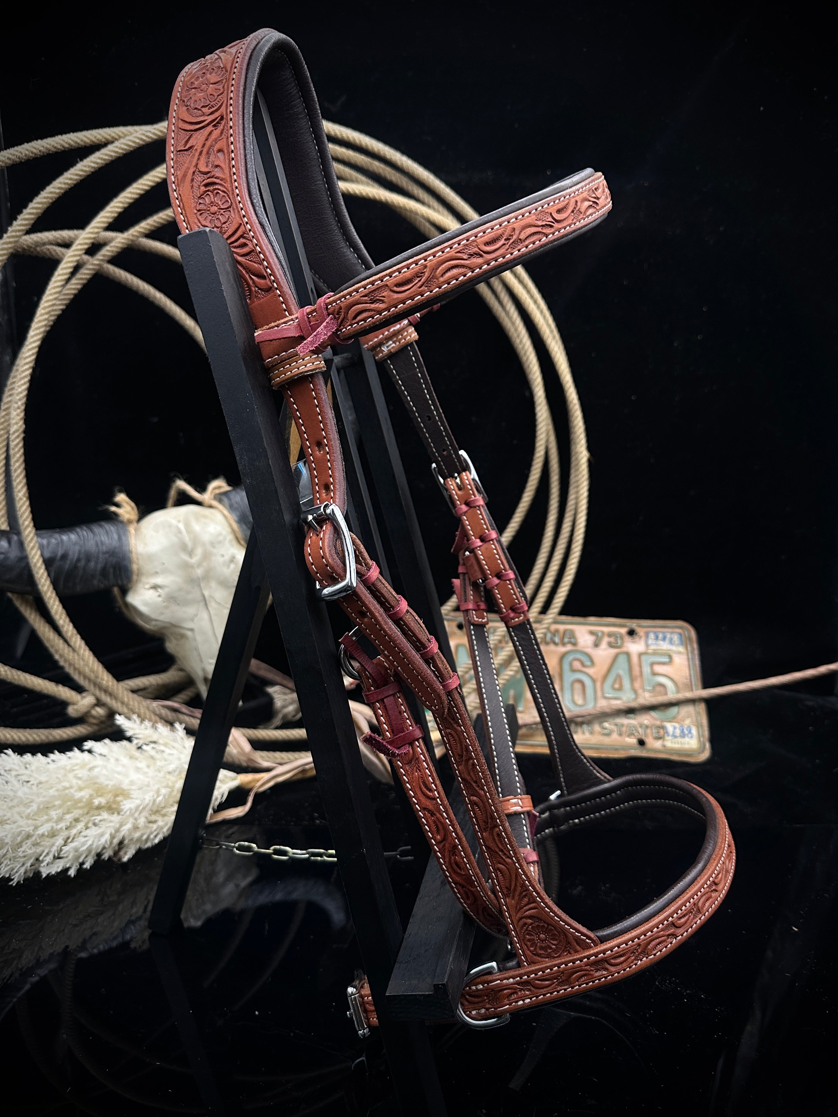 Basic | anatomisch sidepull western hoofdstel | Chestnut