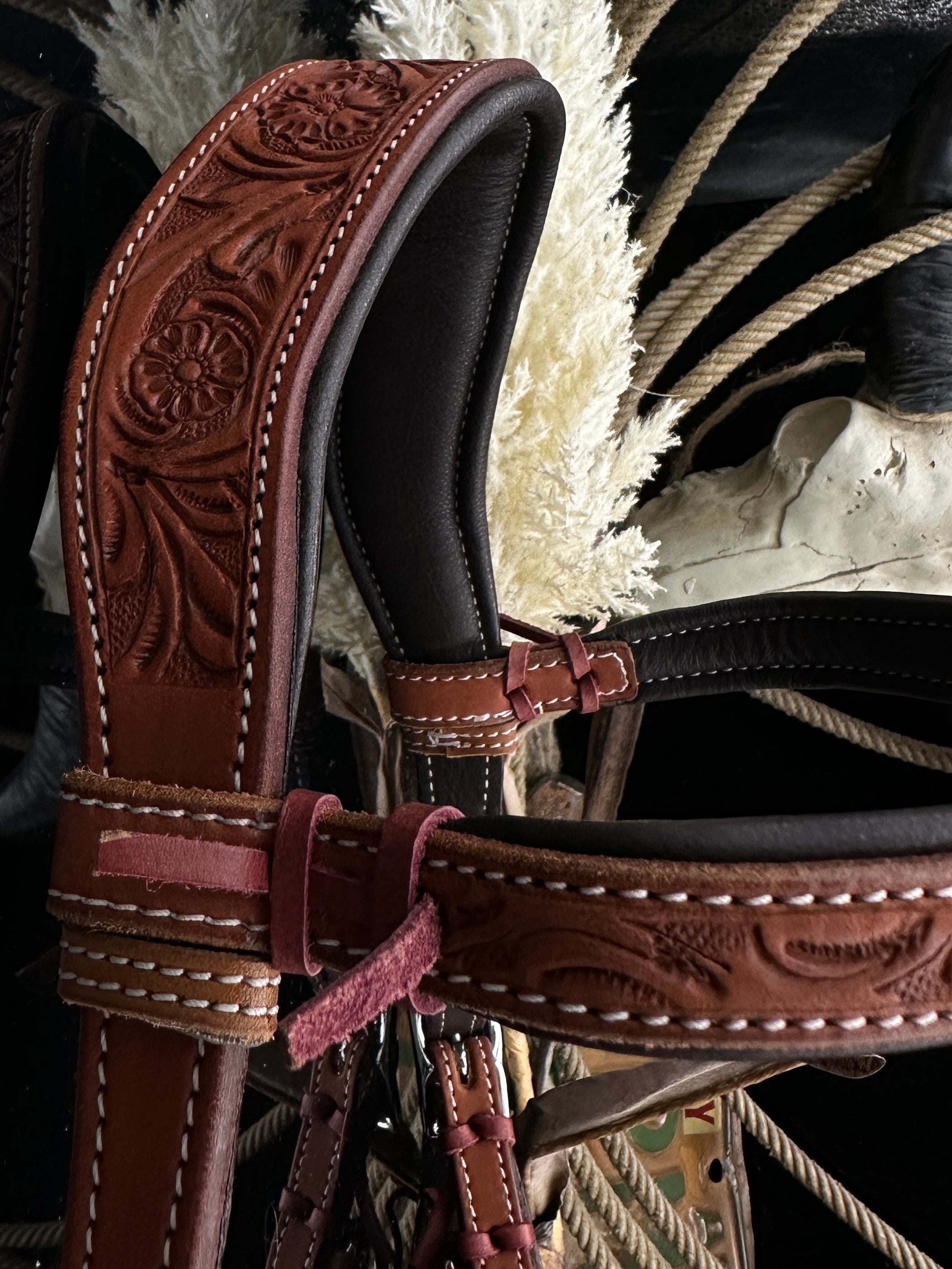 Basic | anatomisch sidepull western hoofdstel | Chestnut