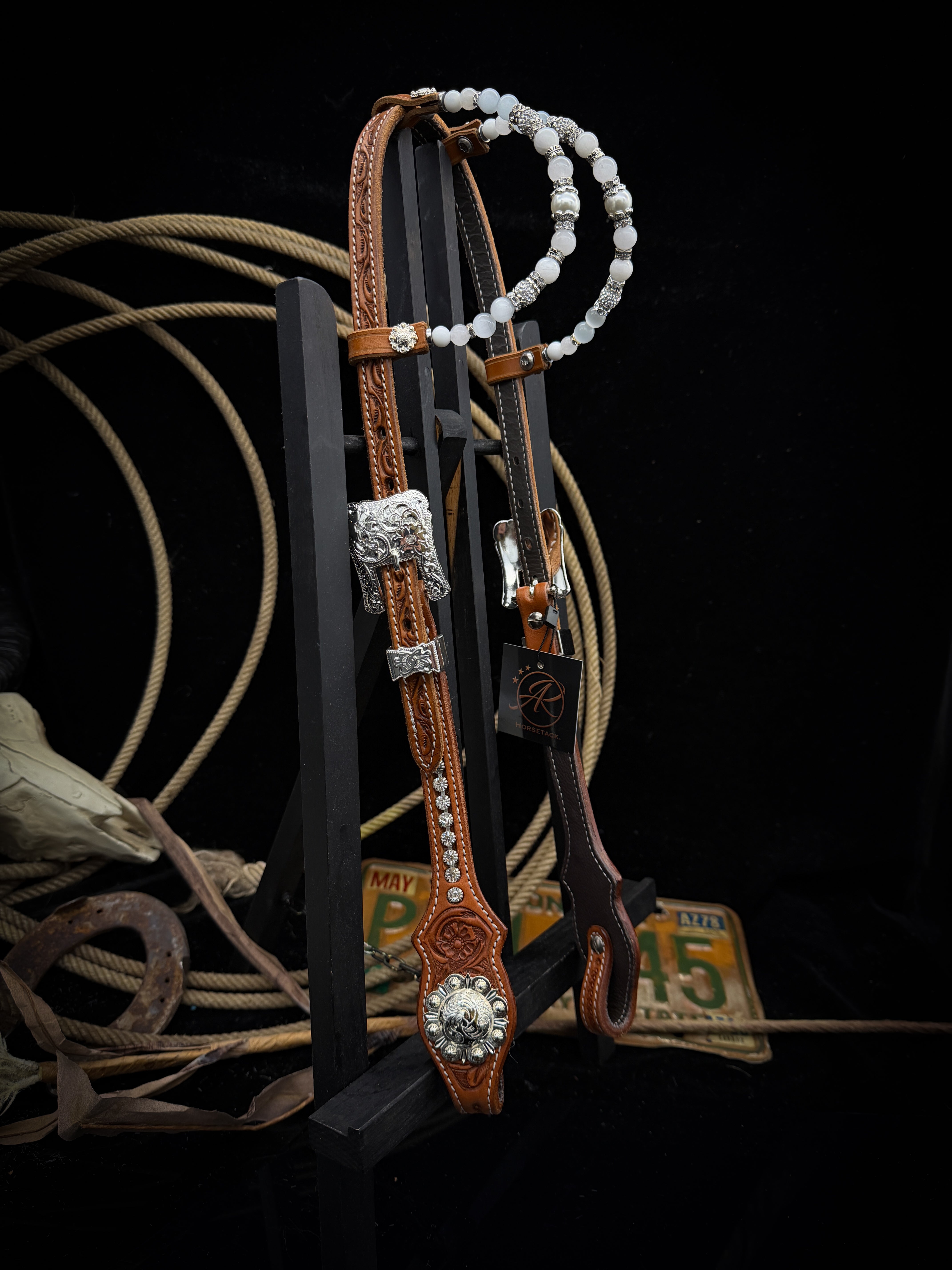 Premium | Westernhoofdstel | Chestnut | Moonstone Grace -SOLD OUT