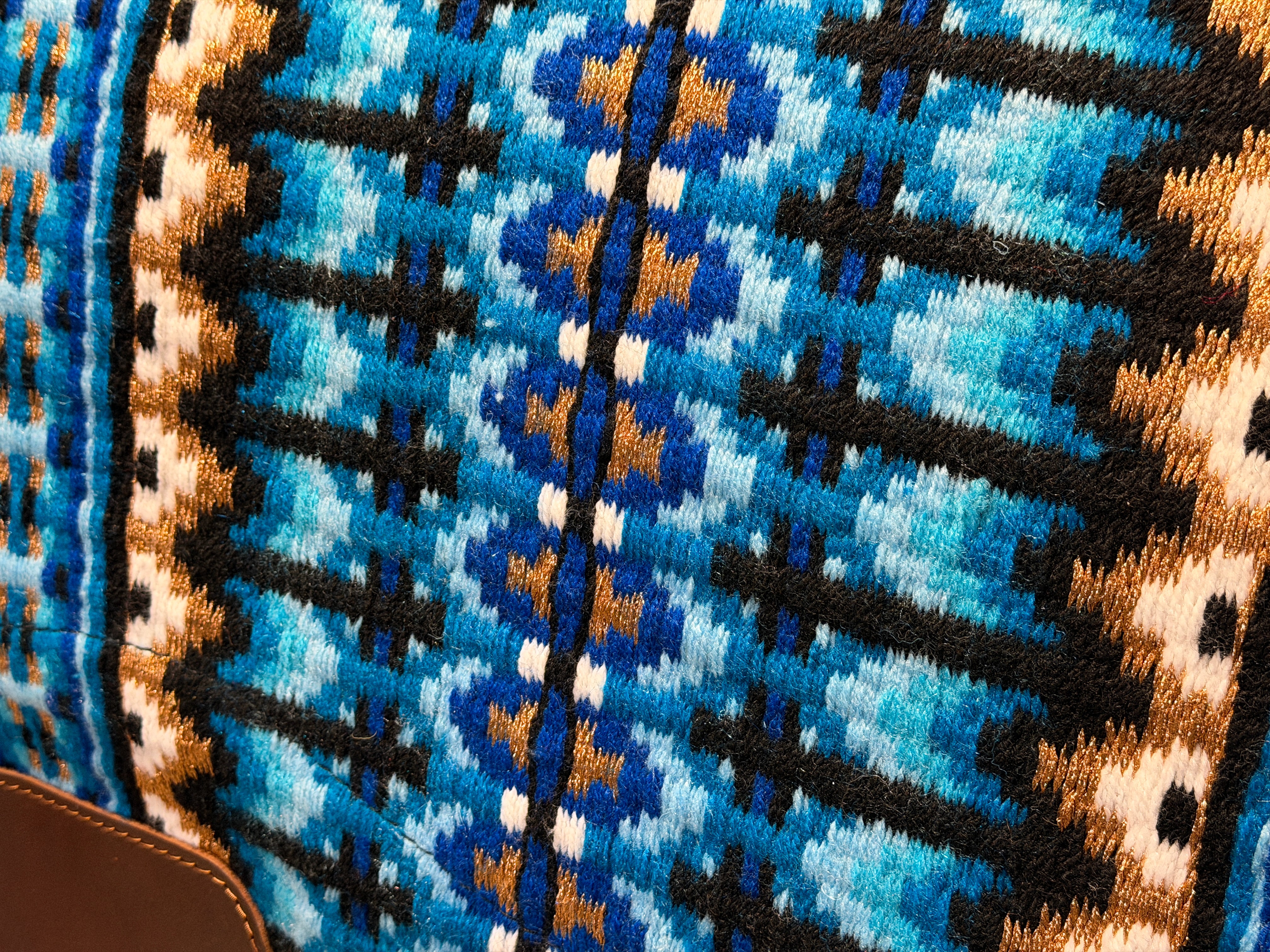 2in1 Show | contoured western pad | Aqua Gold -SOLD OUT