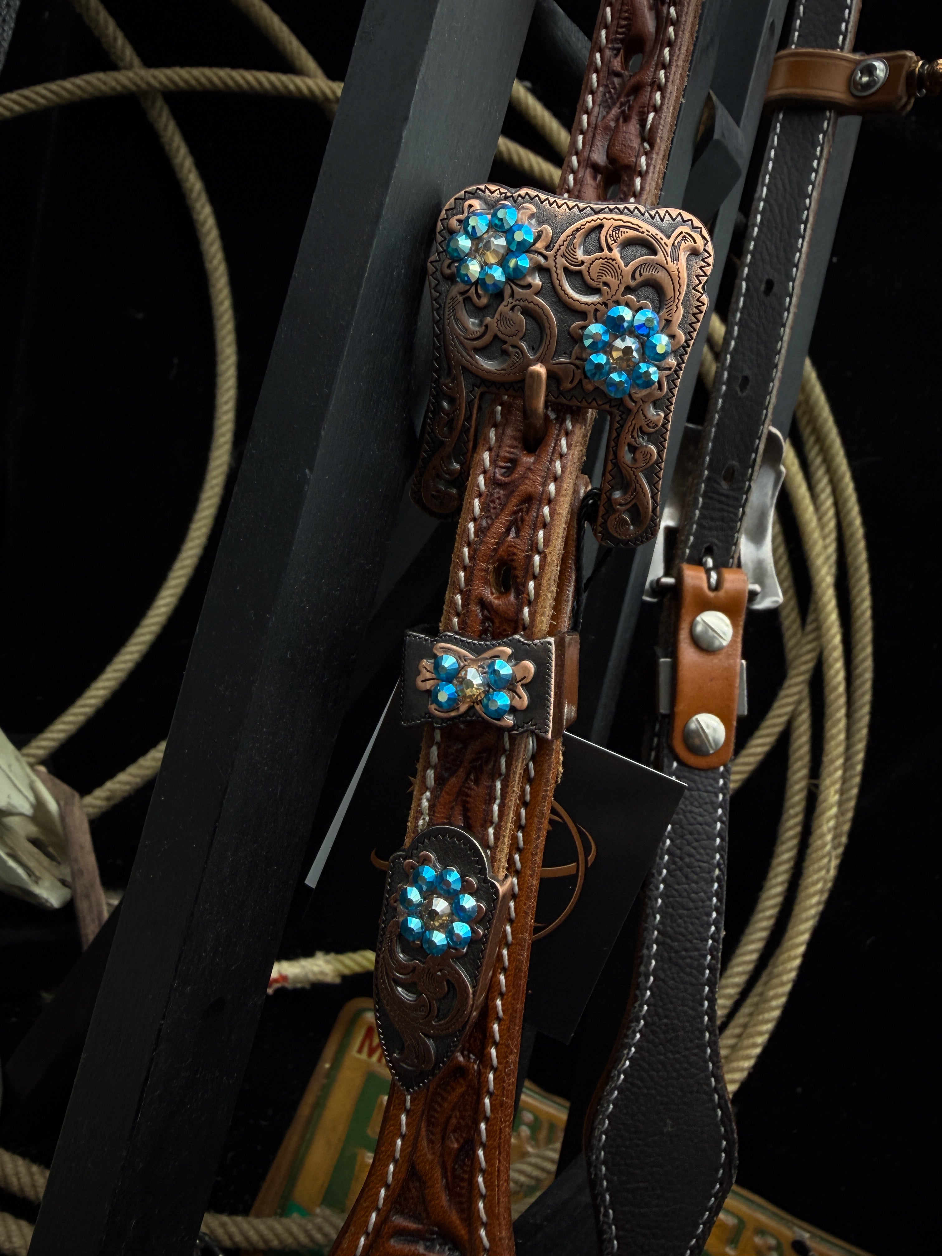 Premium | Copper Canyon | Antique Chestnut Western Hoofdstel