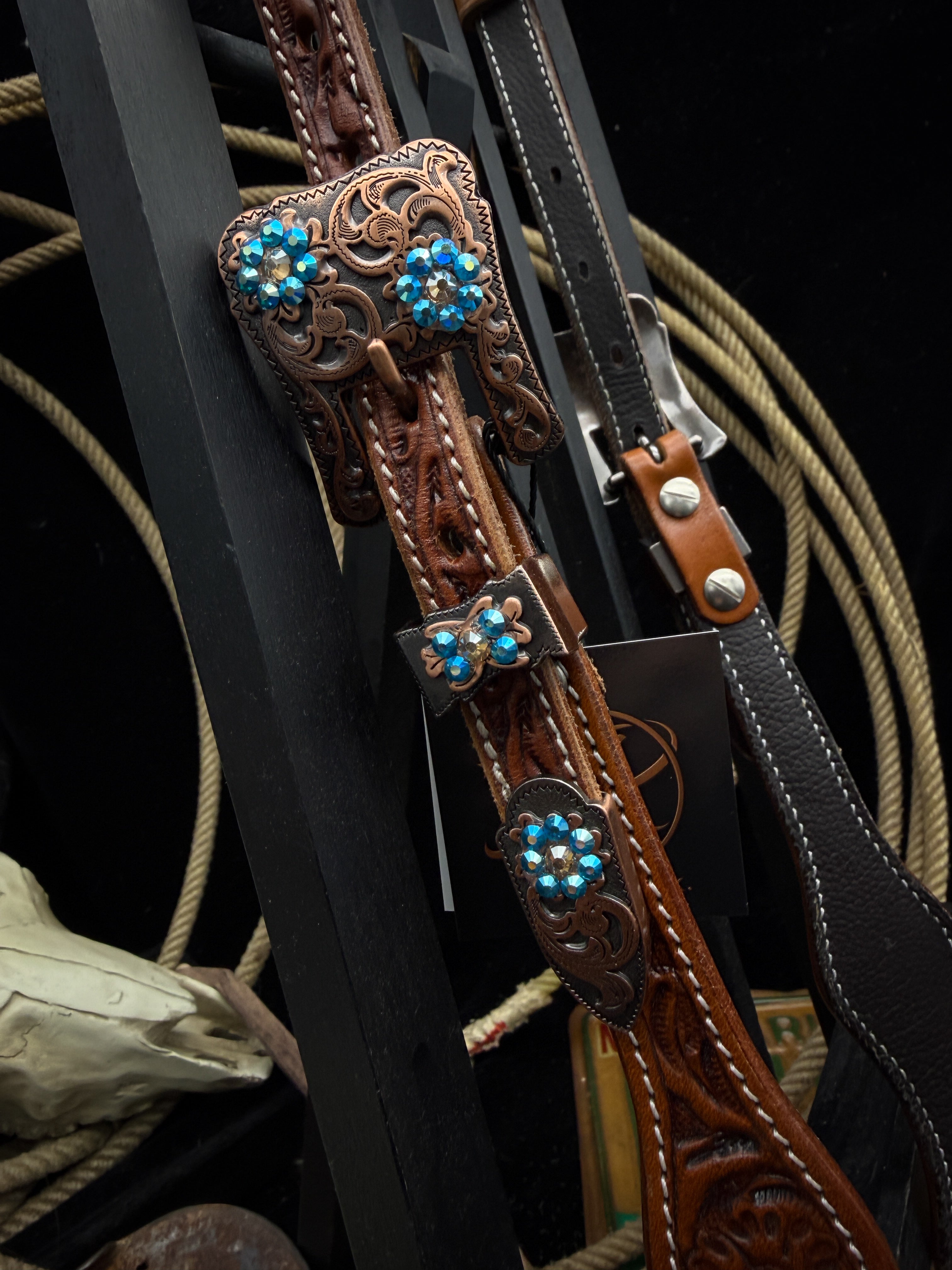 Premium | Copper Canyon | Antique Chestnut Western Hoofdstel