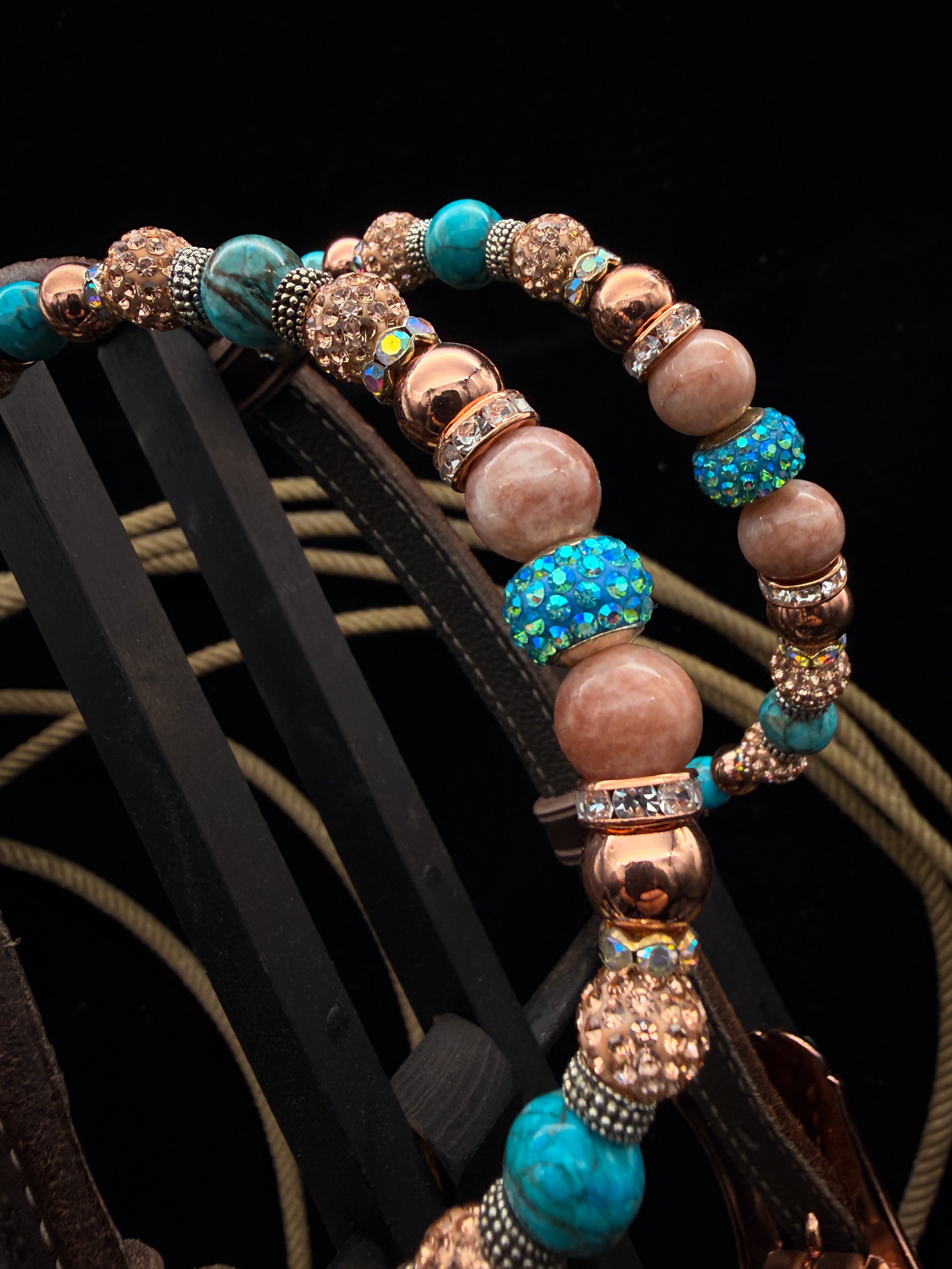 Premium | Desert Bloom | Dark Brown Western Hoofdstel