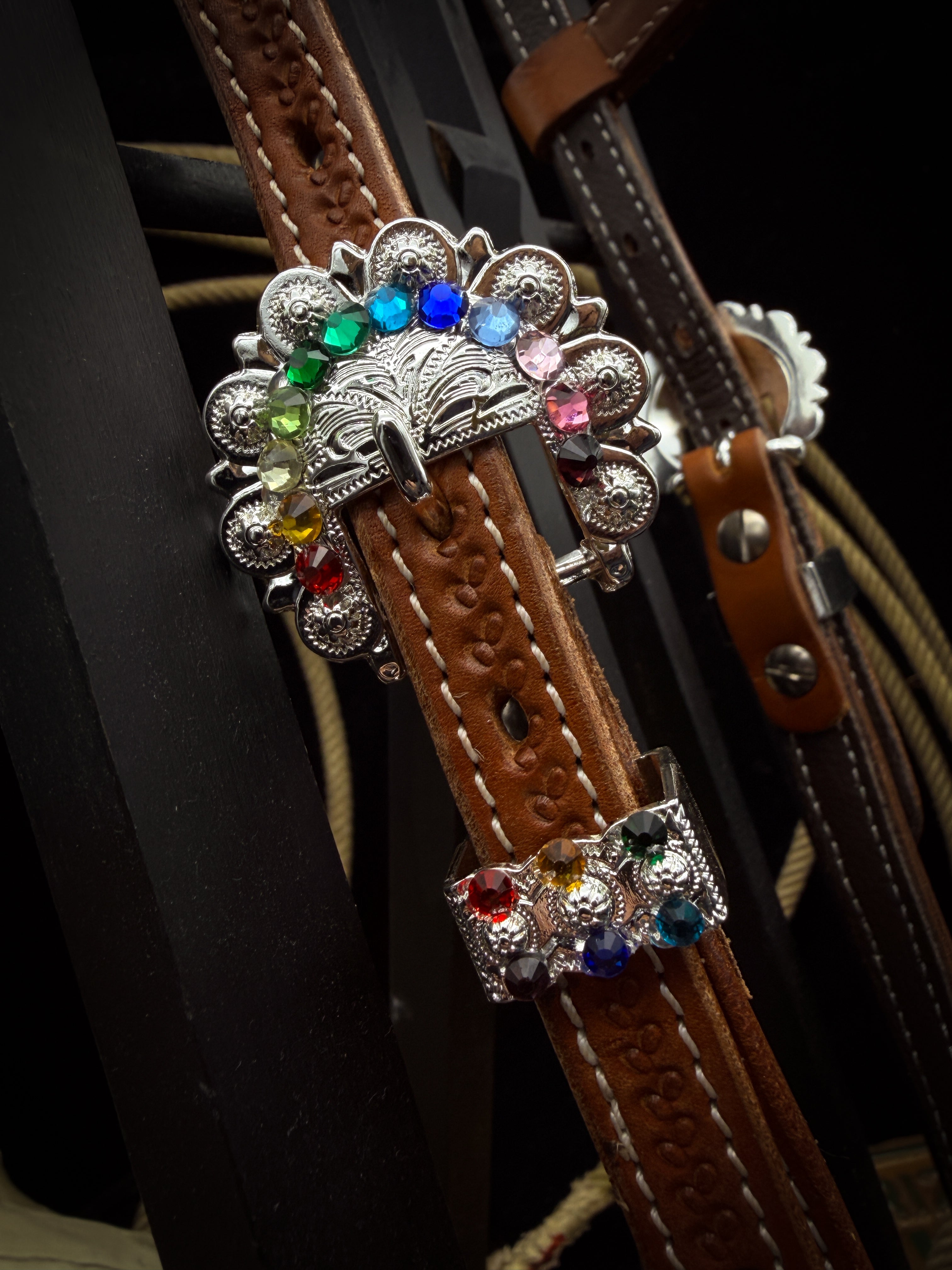 Premium | Rainbow Rider | Chestnut Western Hoofdstel