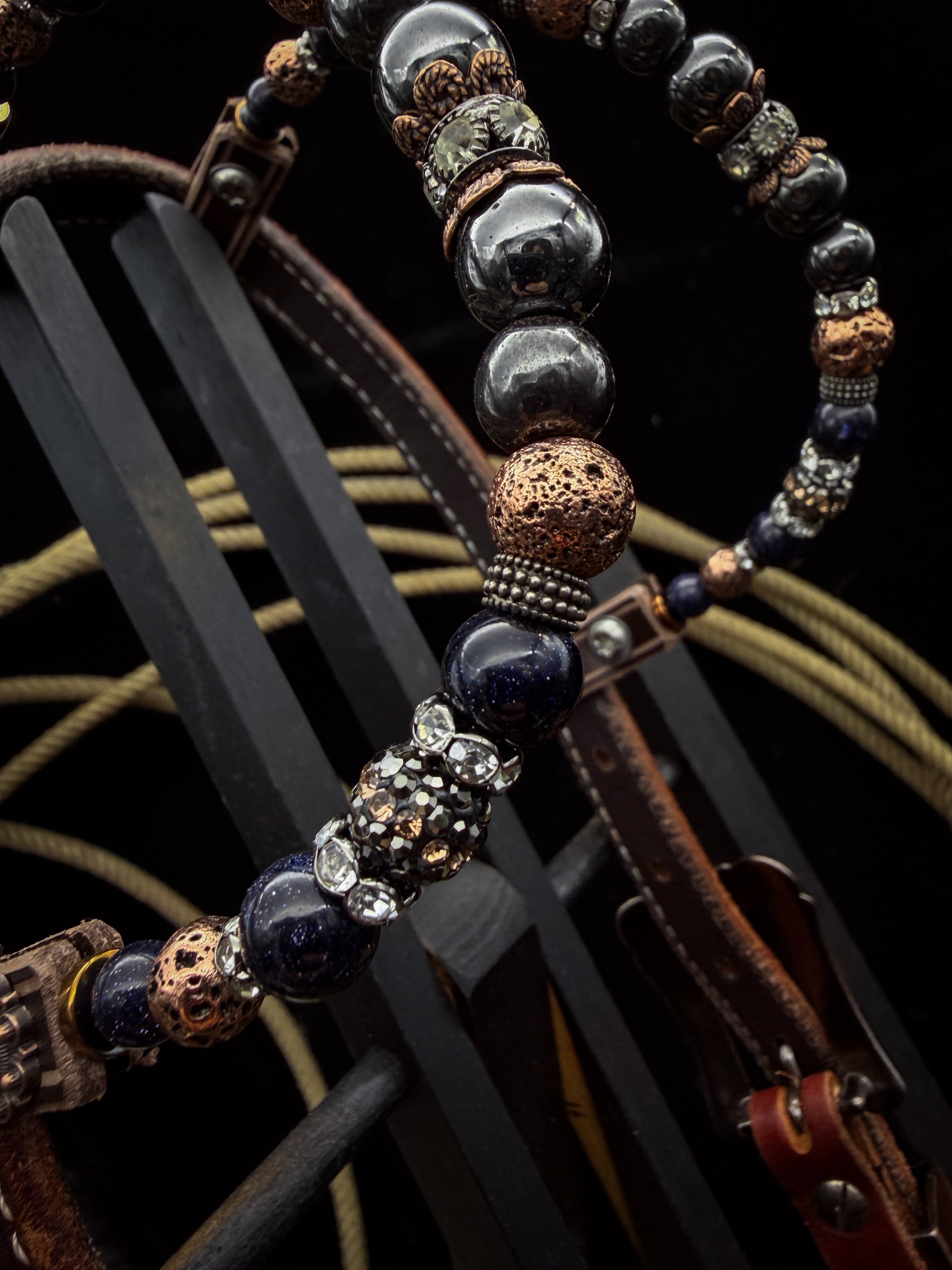 Premium | Midnight Ember | Antique Dark Chestnut Western Hoofdstel