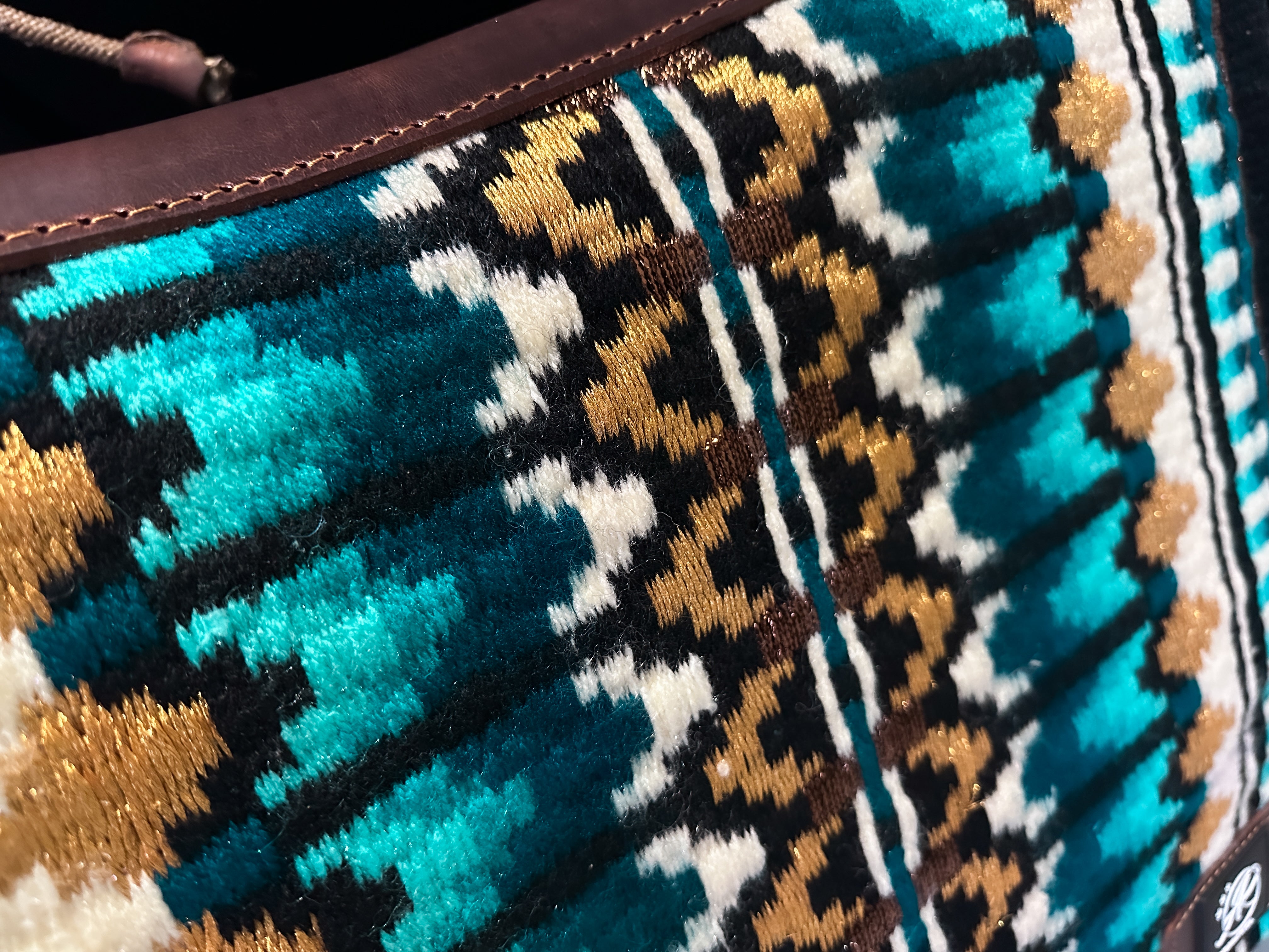 2in1 Show Pad | Show weave western |  Petrol & Gold