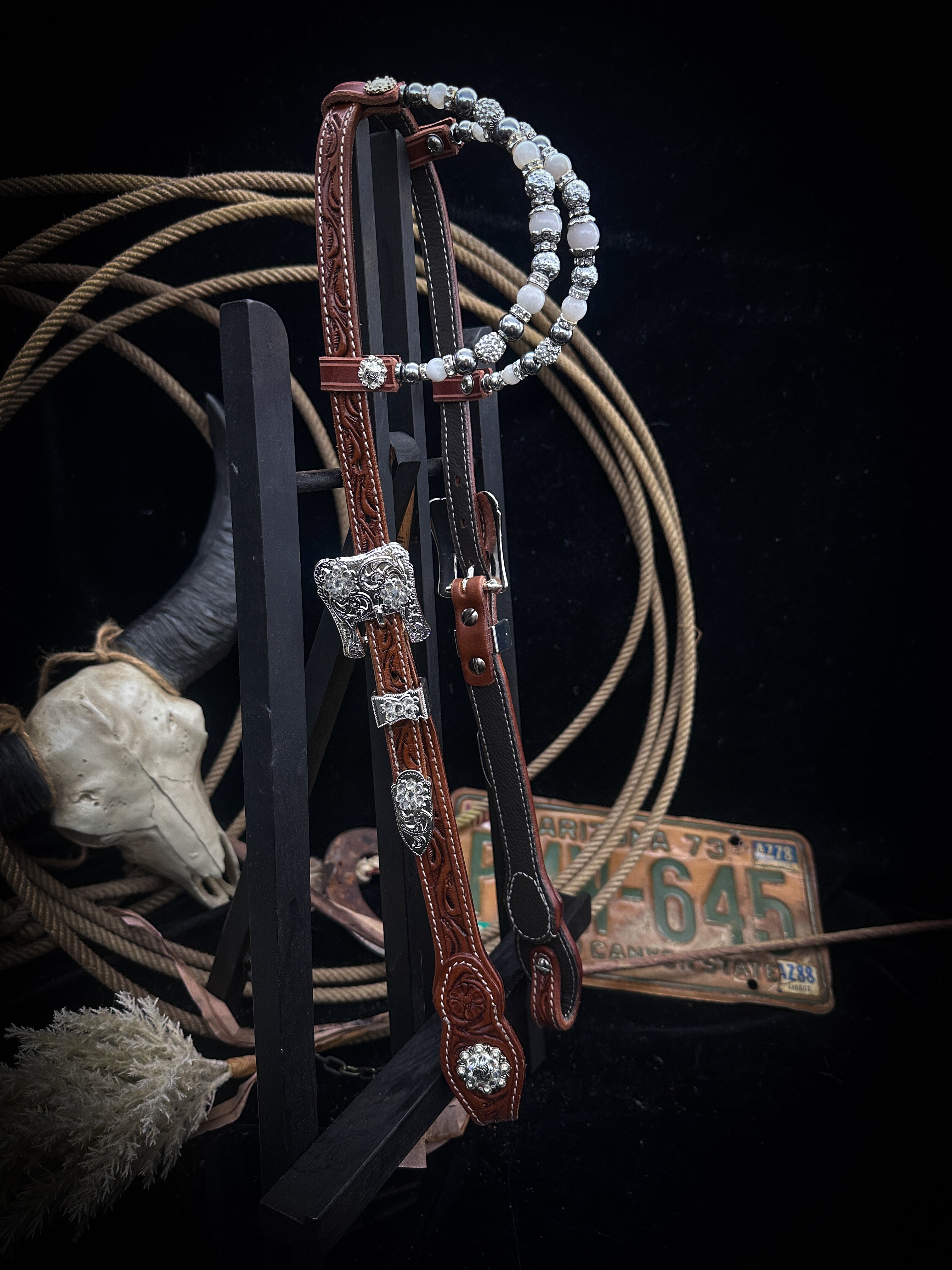 Premium | Western hoofdstel | Silver Moonlight