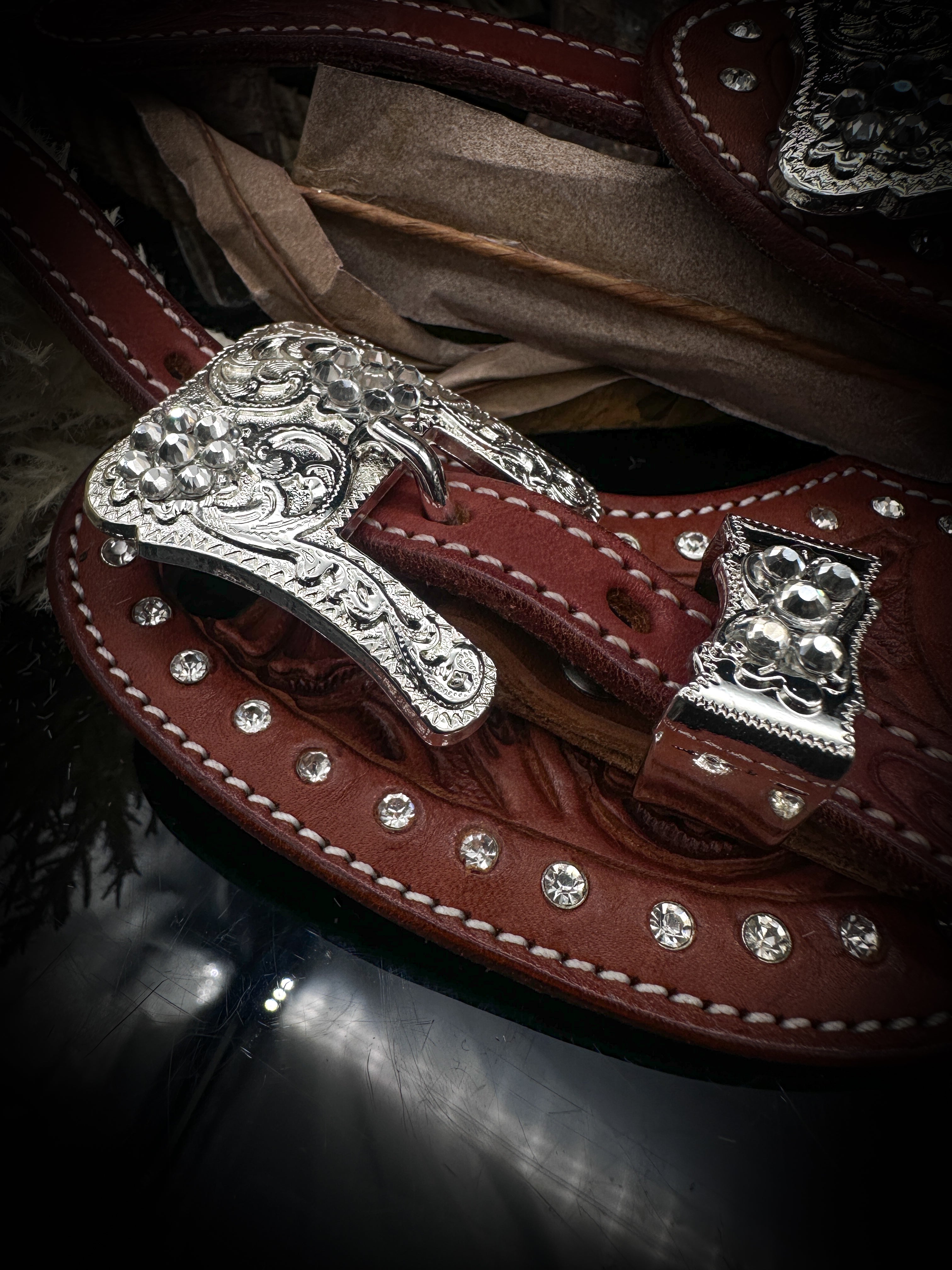 Premium | Western spurstraps | Silver