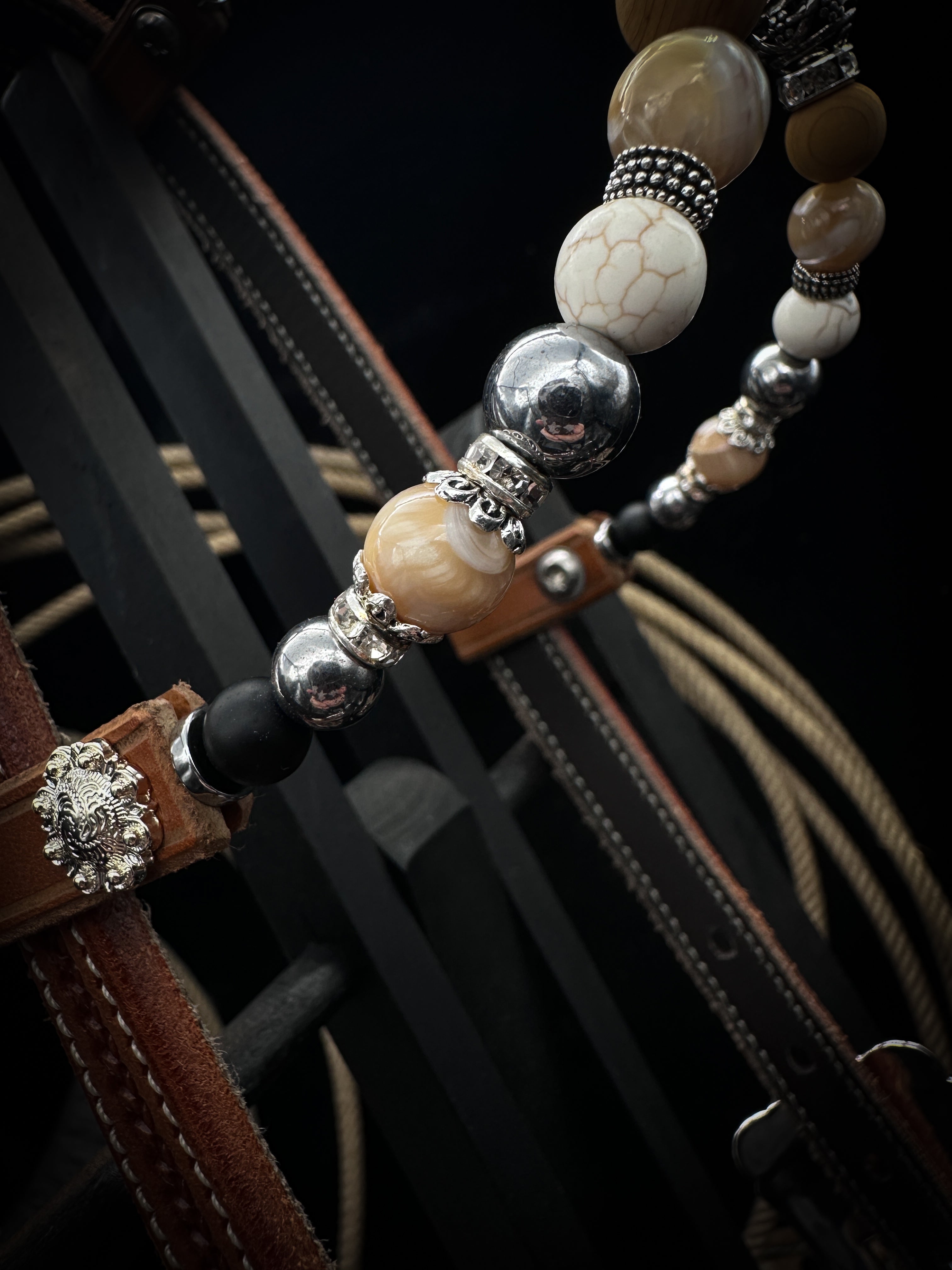 Premium | Western hoofdstel | Desert Coral Silver