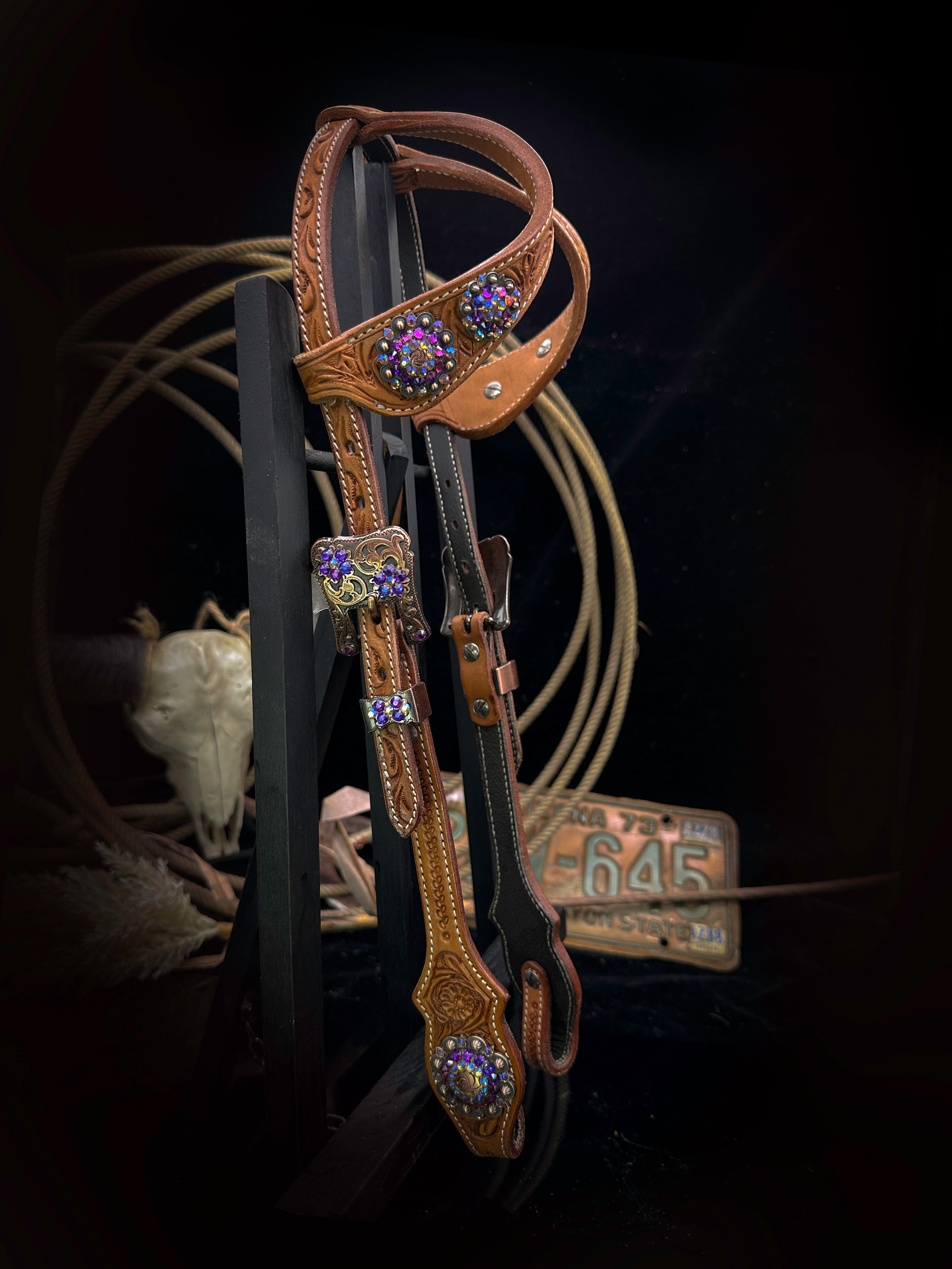 Premium | Russet western Hoofdstel – Galaxy Edition