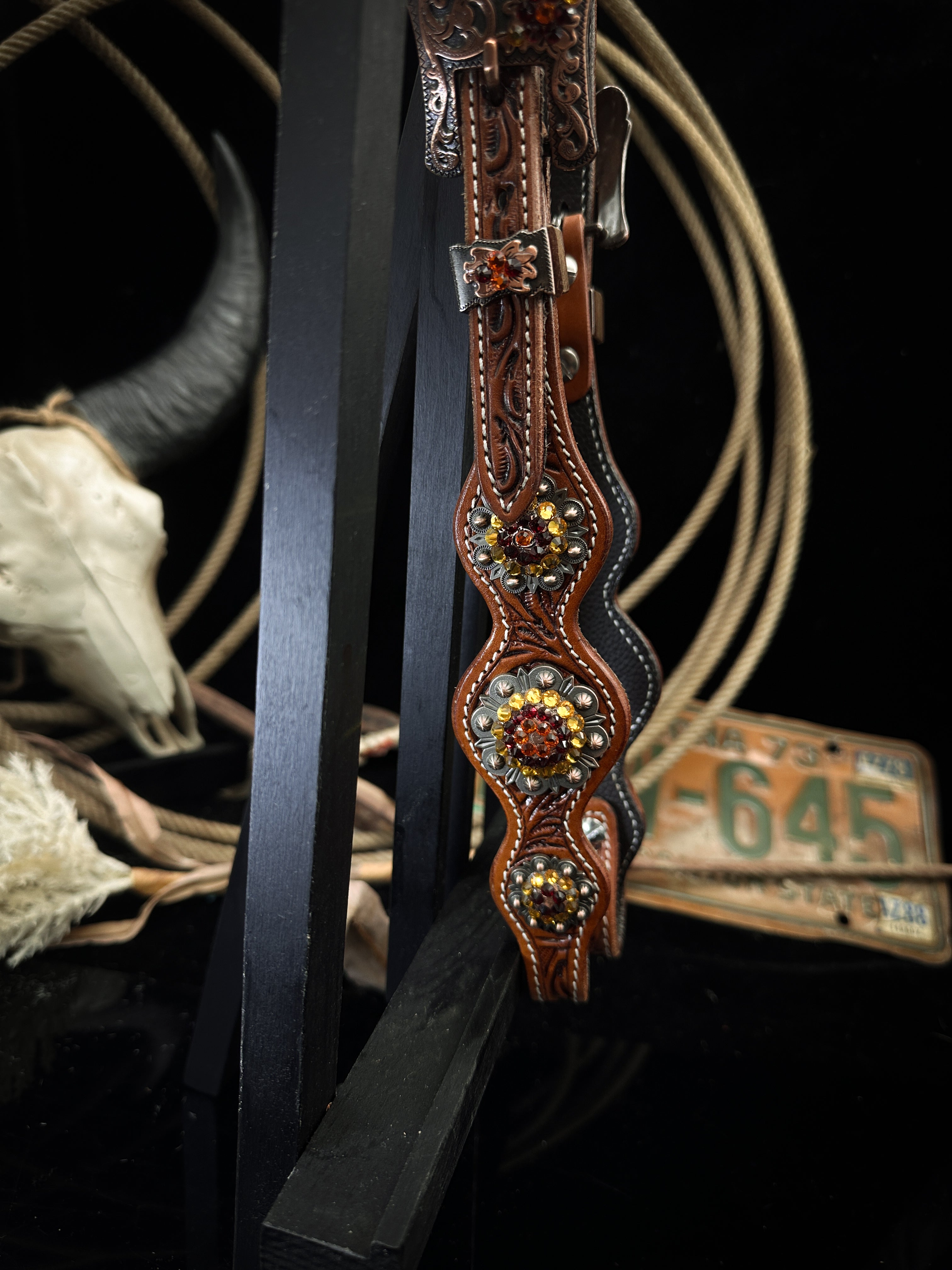 Premium | Yellowstone | Dark brown western hoofdstel