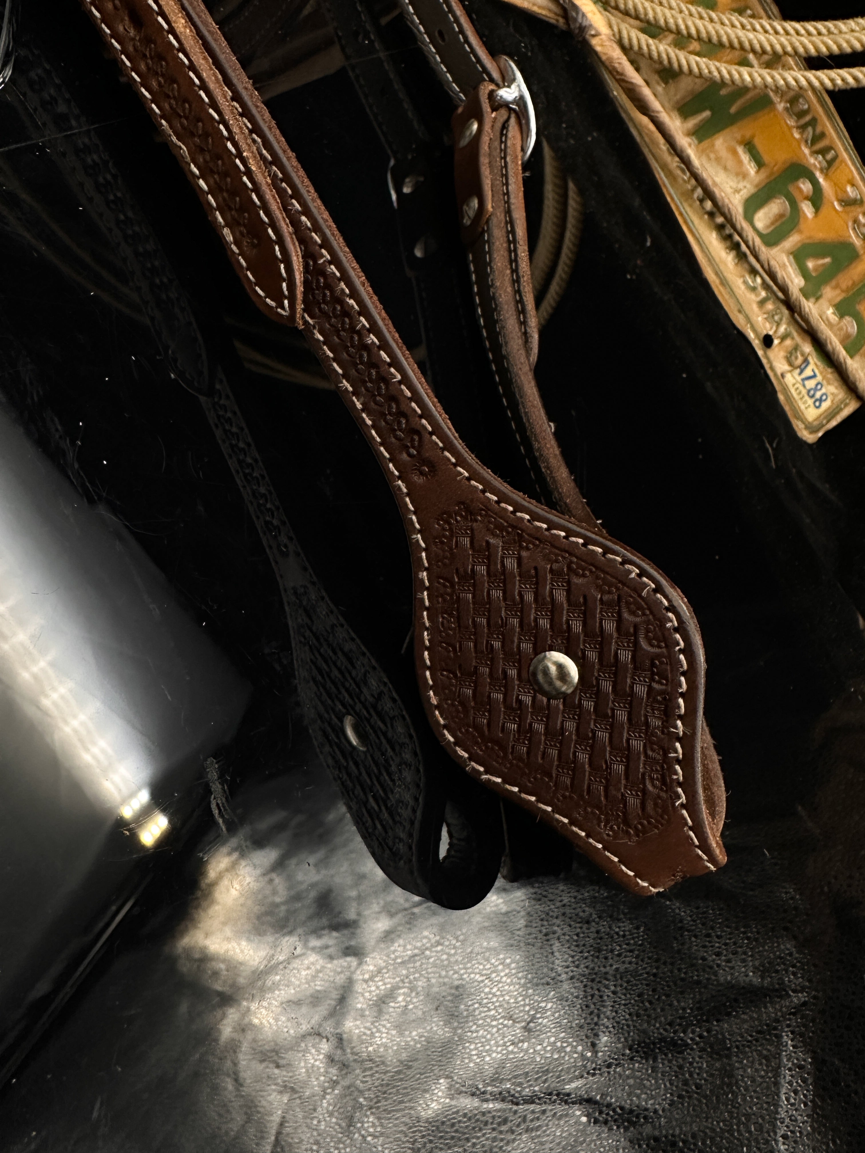 Basic | Rich Chestnut | Basket tooled western hoofdstel