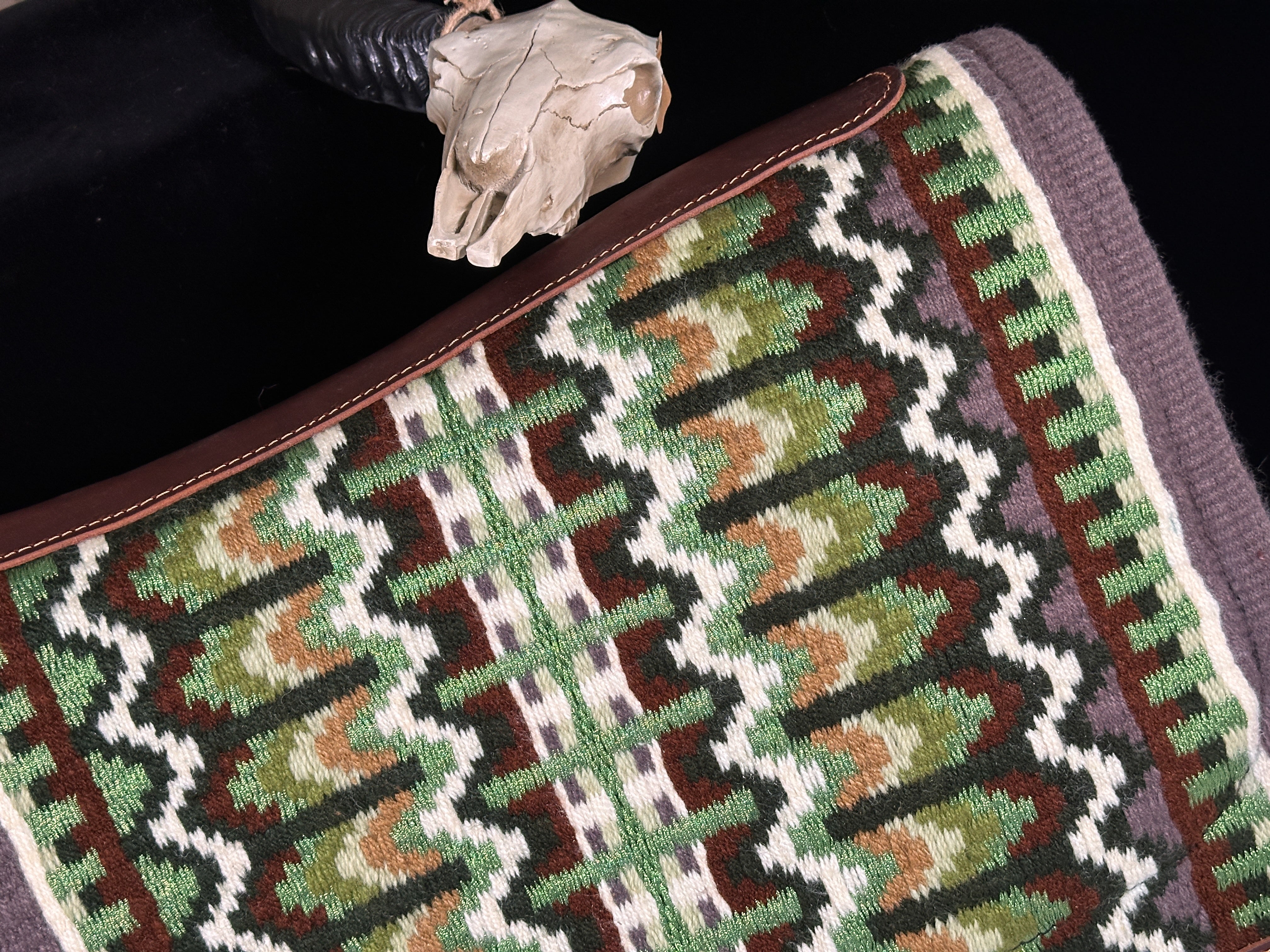 2in1 Show Pad | Show weave western | Green & Gray