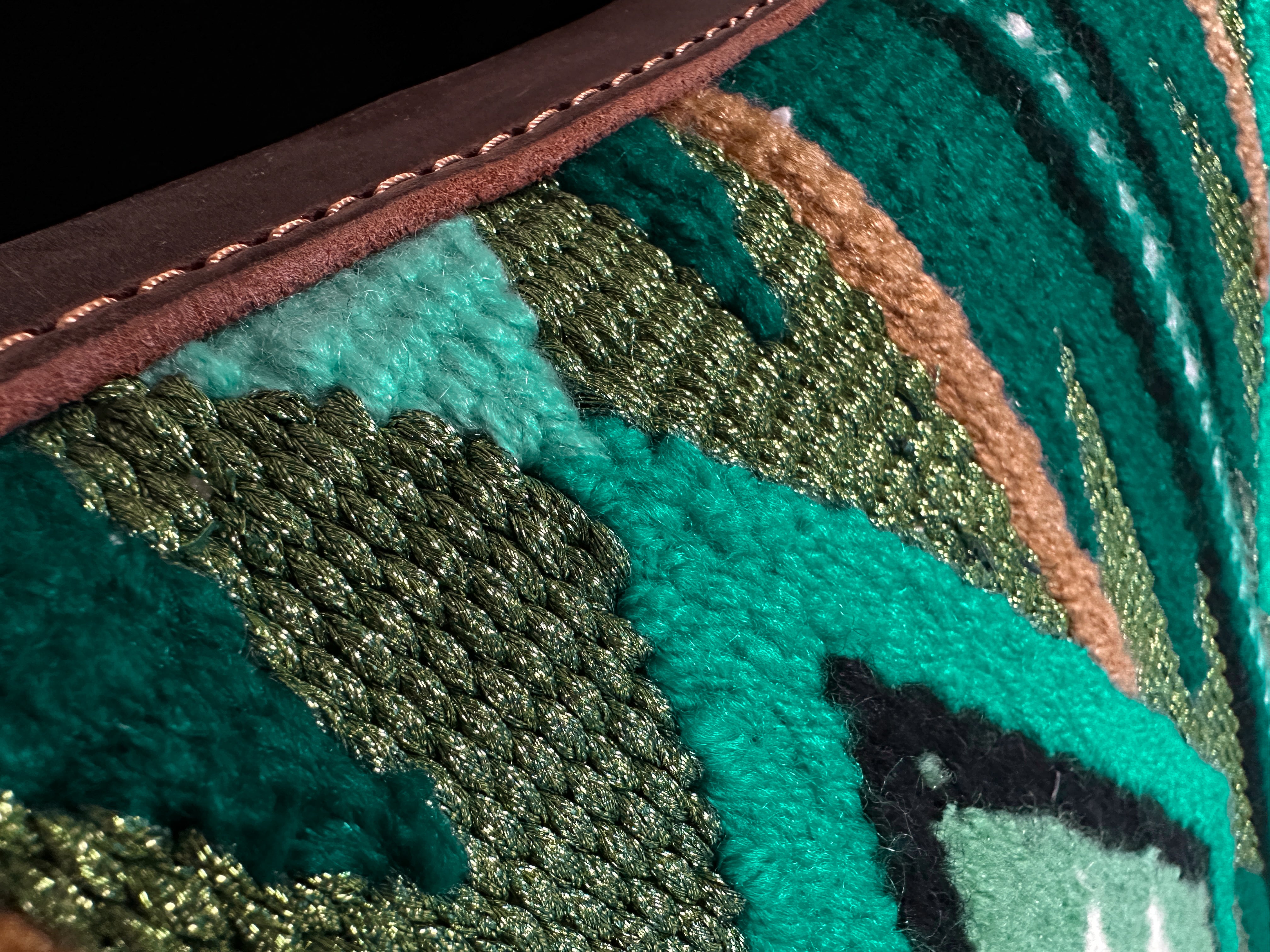 2in1 Show Pad |Diamond shape Petrol Green | Western