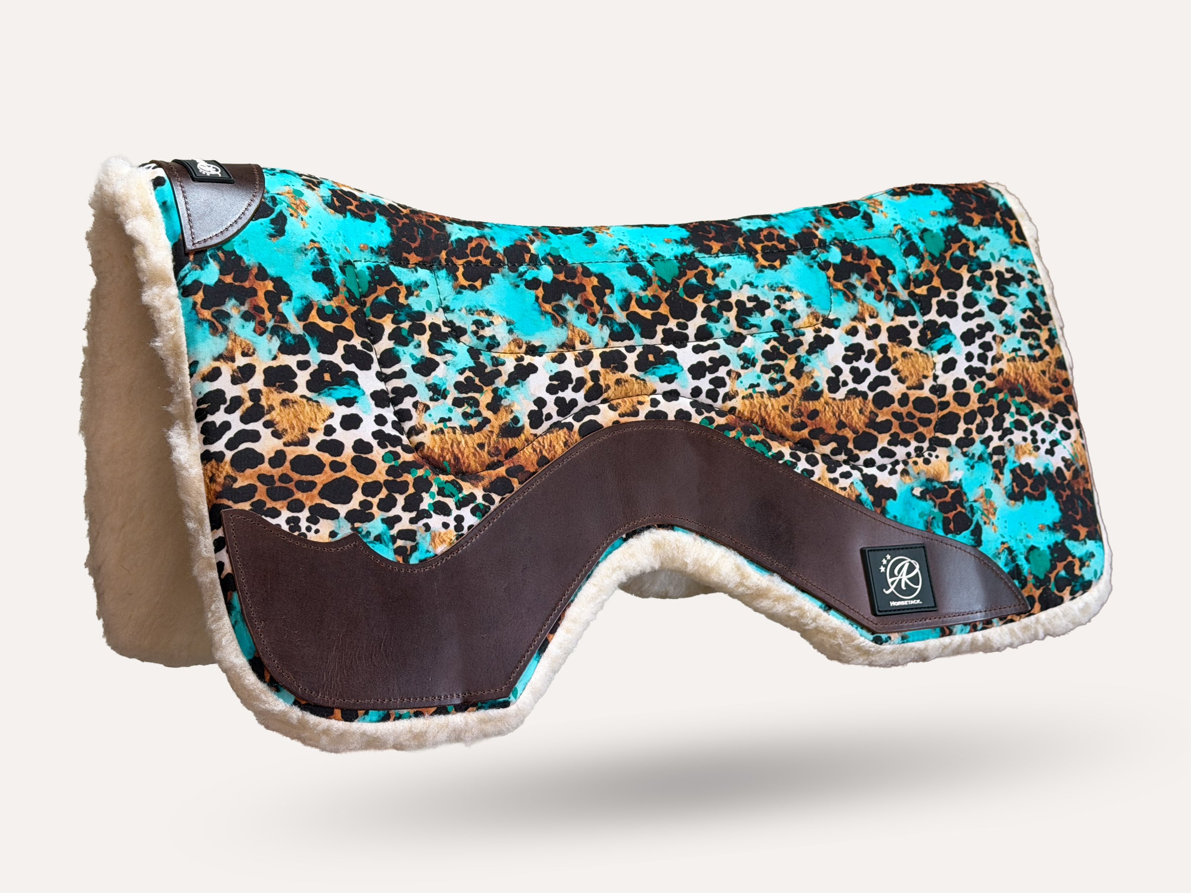 Canvas Western WorkPad | Close Contact | Turquoise Cheeta | Dark Leather